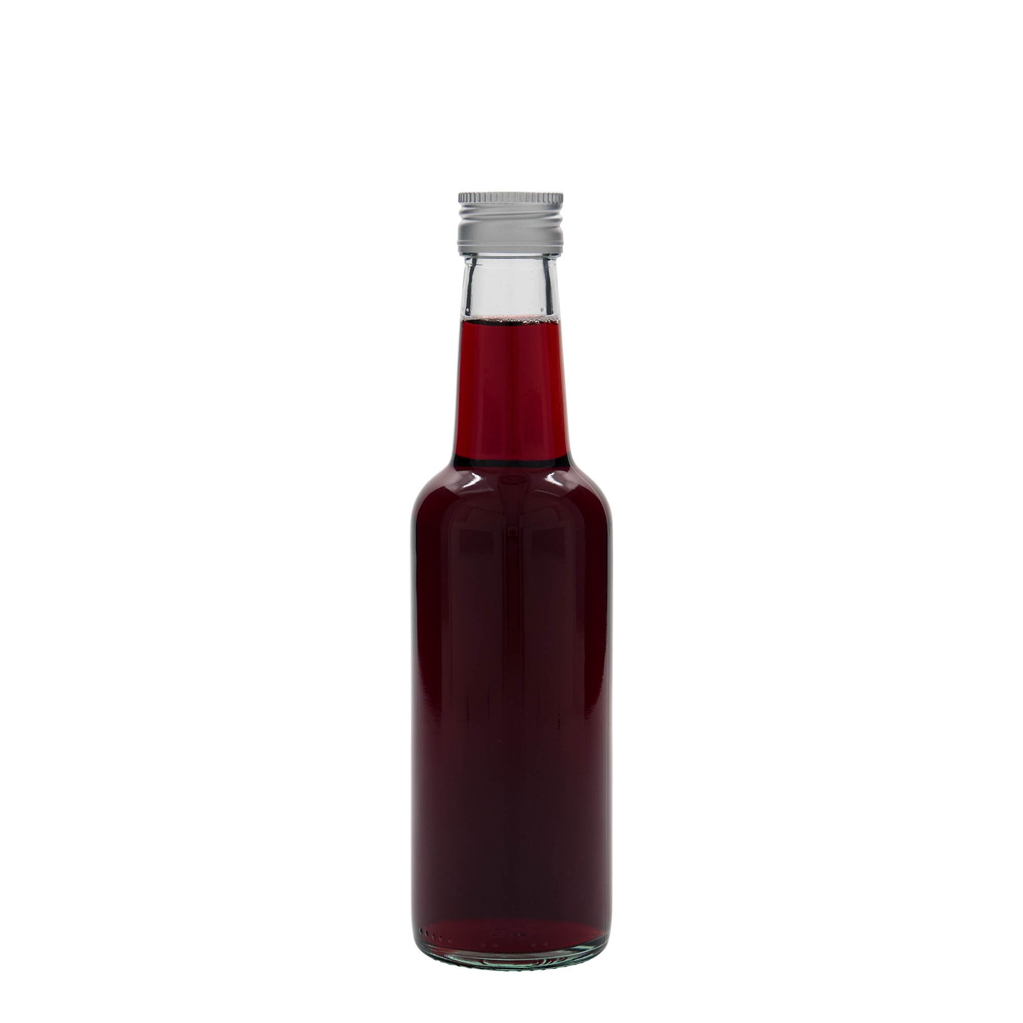 250 ml staklena flaša sa ravnim vratom, grlo: PP 28