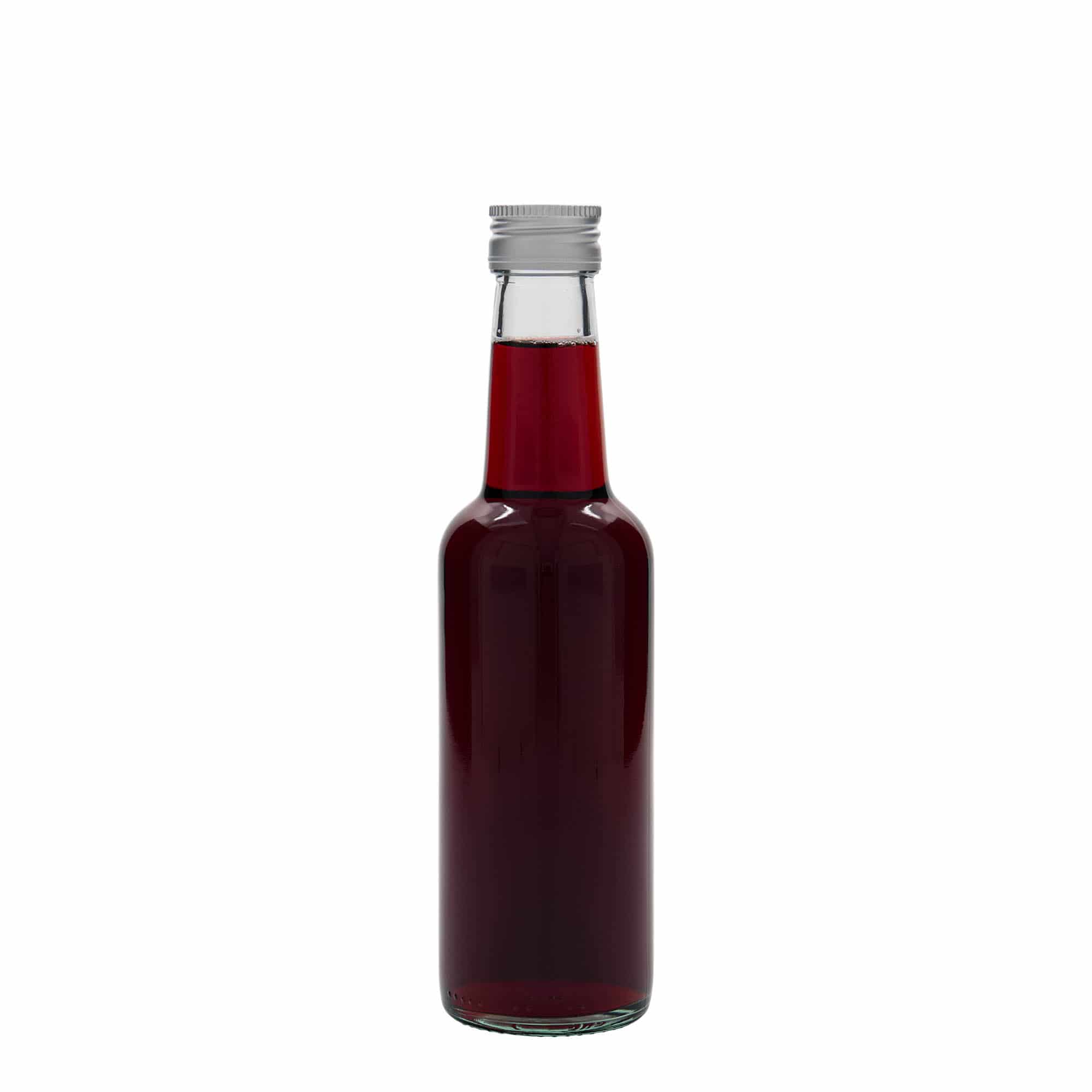 250 ml staklena flaša sa ravnim vratom, grlo: PP 28
