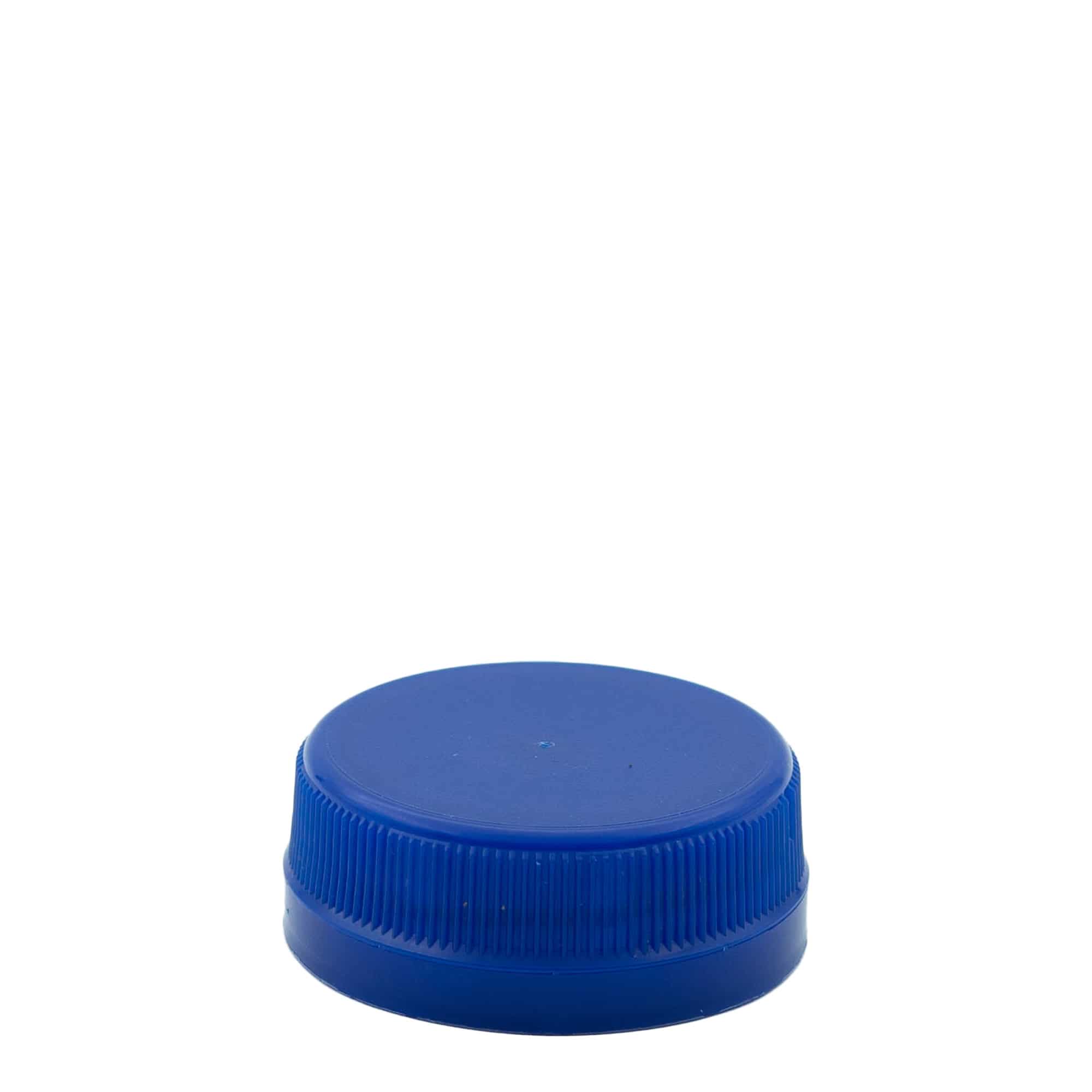 Zatvarač sa navojem, dvosmerni navoj, PE plastika, plava, za otvor: PET 38 mm