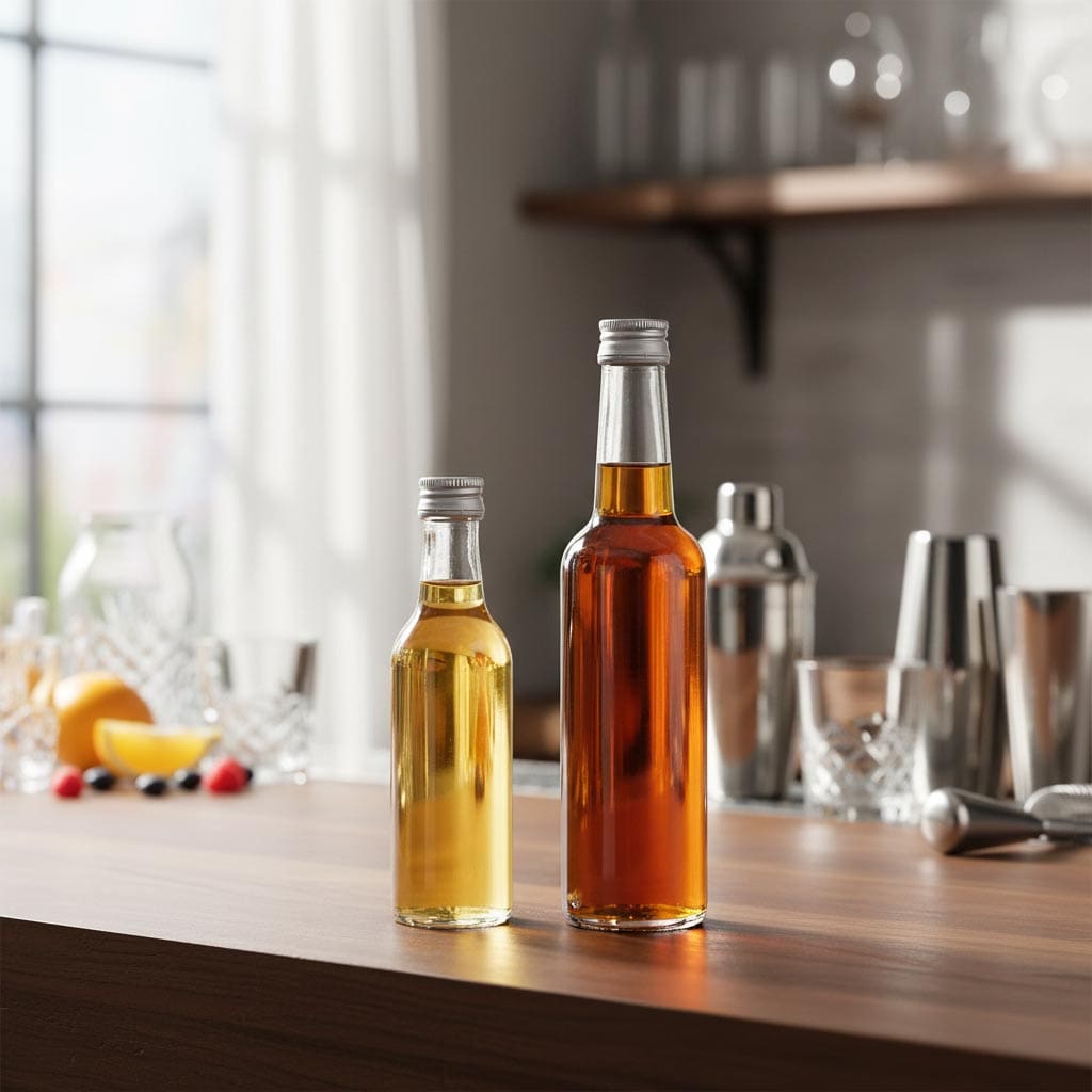 50 ml staklena flaša sa ravnim vratom, otvor: PP 18 50 ml staklena flaša sa ravnim vratom, otvor: PP 18