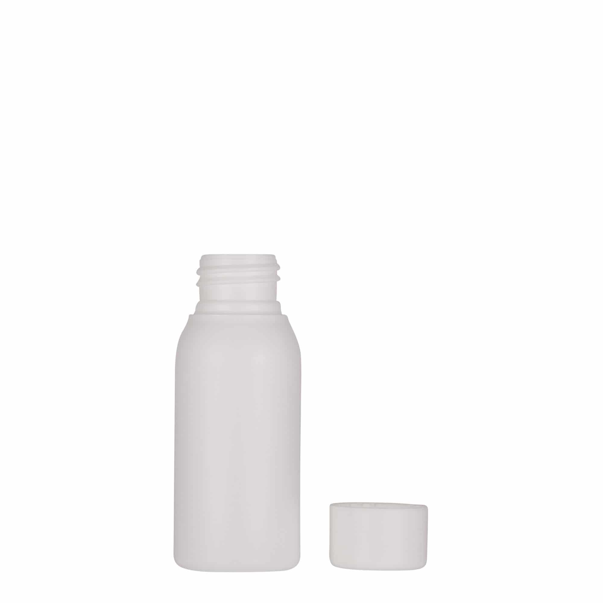 50 ml plastična bočica 'Tuffy', HDPE, bela, grlo: 24/410