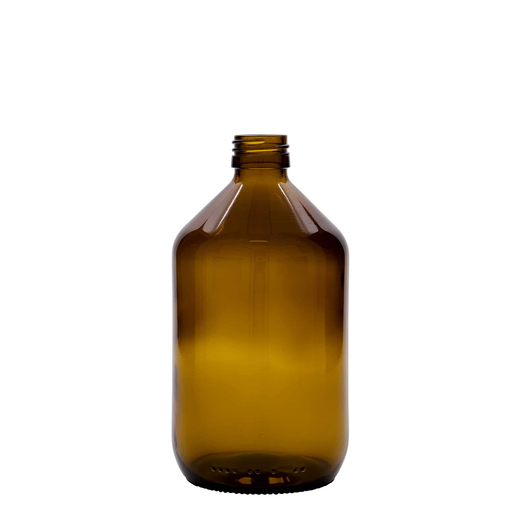 Medicinska boca od 500 ml, braon, staklo, otvor: PP 28 Medicinska boca od 500 ml, braon, staklo, otvor: PP 28