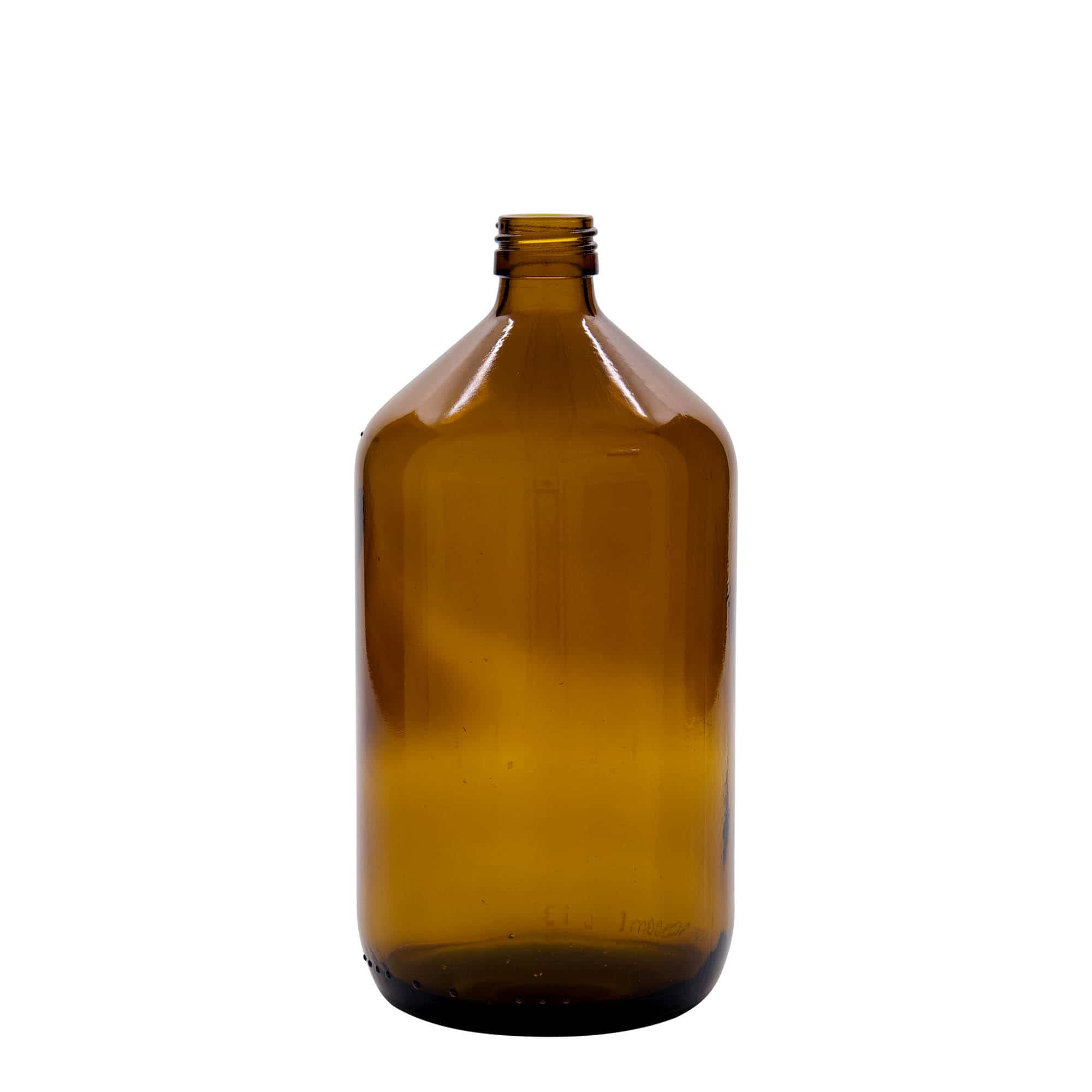 Medicinska boca od 1000 ml, braon, staklo, otvor: PP 28 Medicinska boca od 1000 ml, braon, staklo, otvor: PP 28