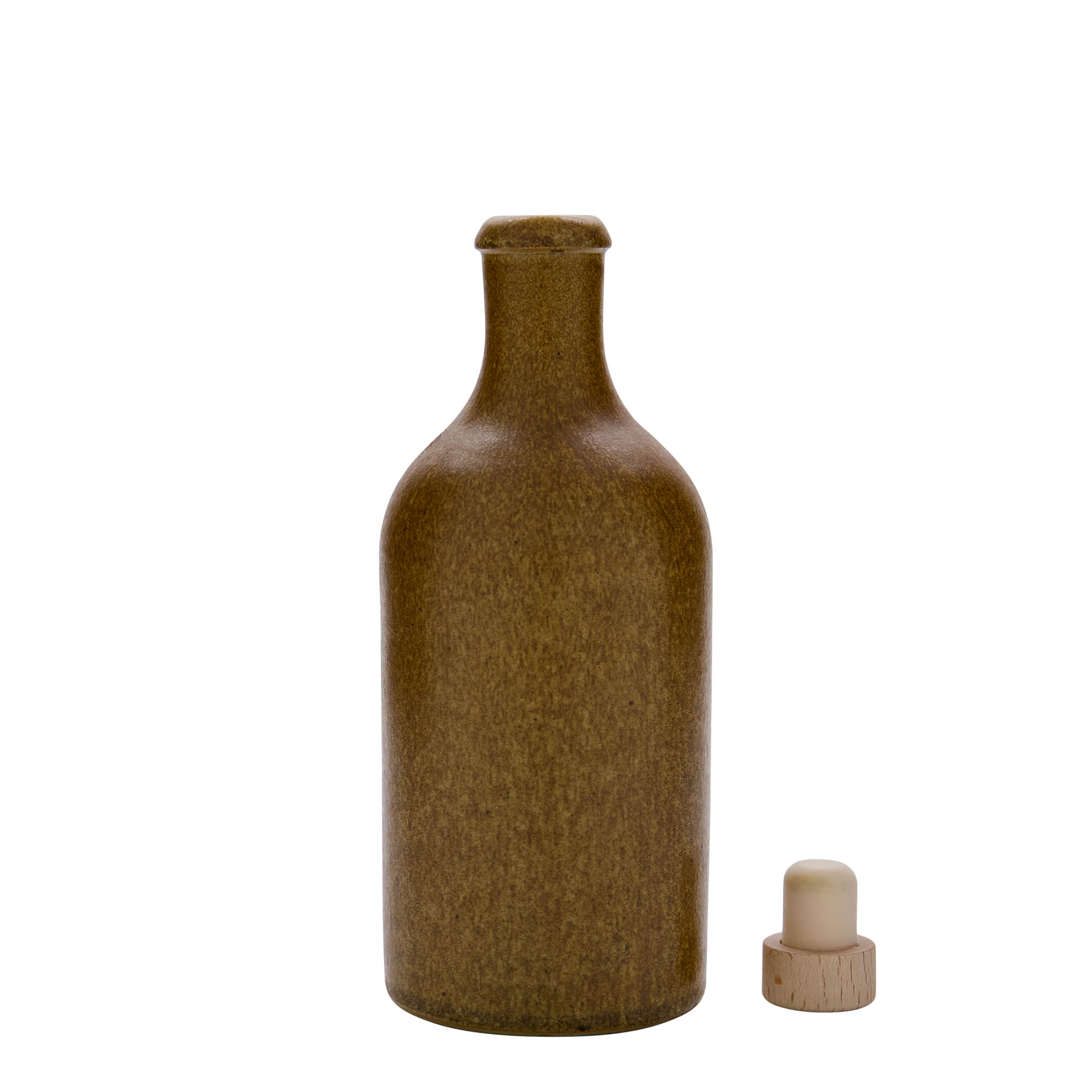 500 ml glineni vrč, kamenina, braon-kristal, otvor: plutа
