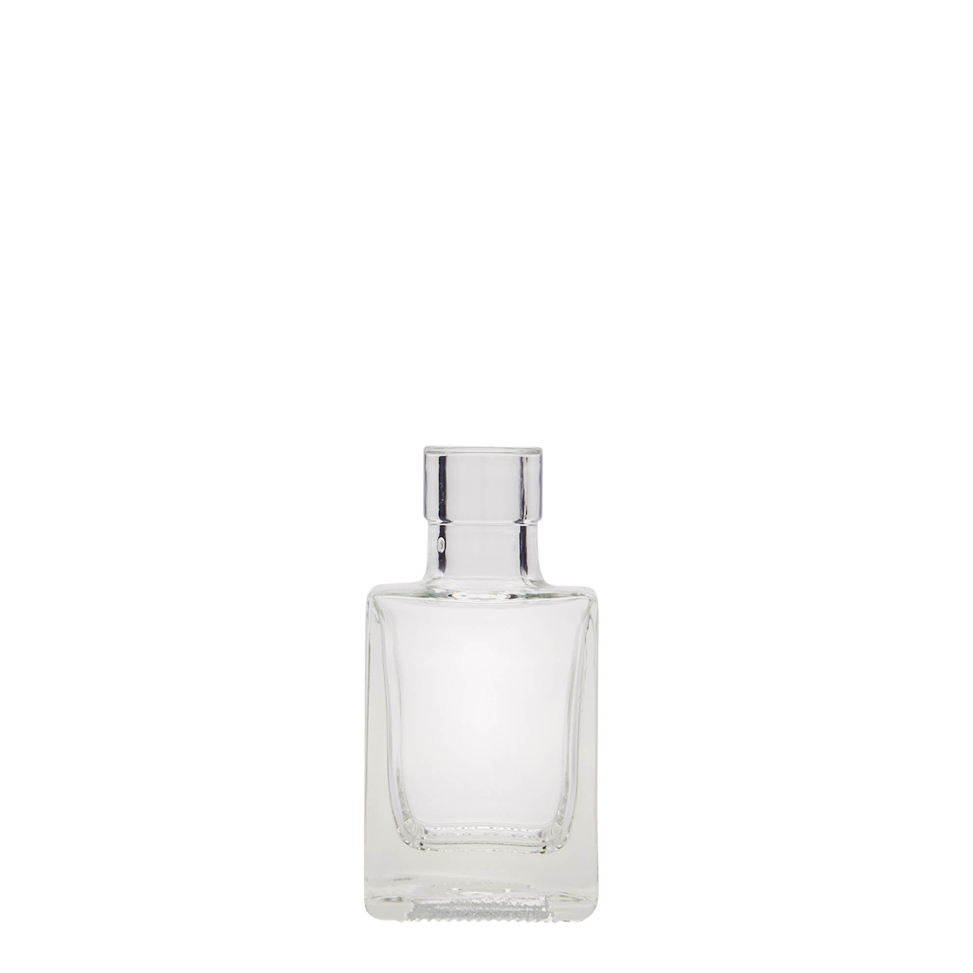 50 ml staklena flaša 'Cube', kvadratna, grlo: pluta 50 ml staklena flaša 'Cube', kvadratna, grlo: pluta