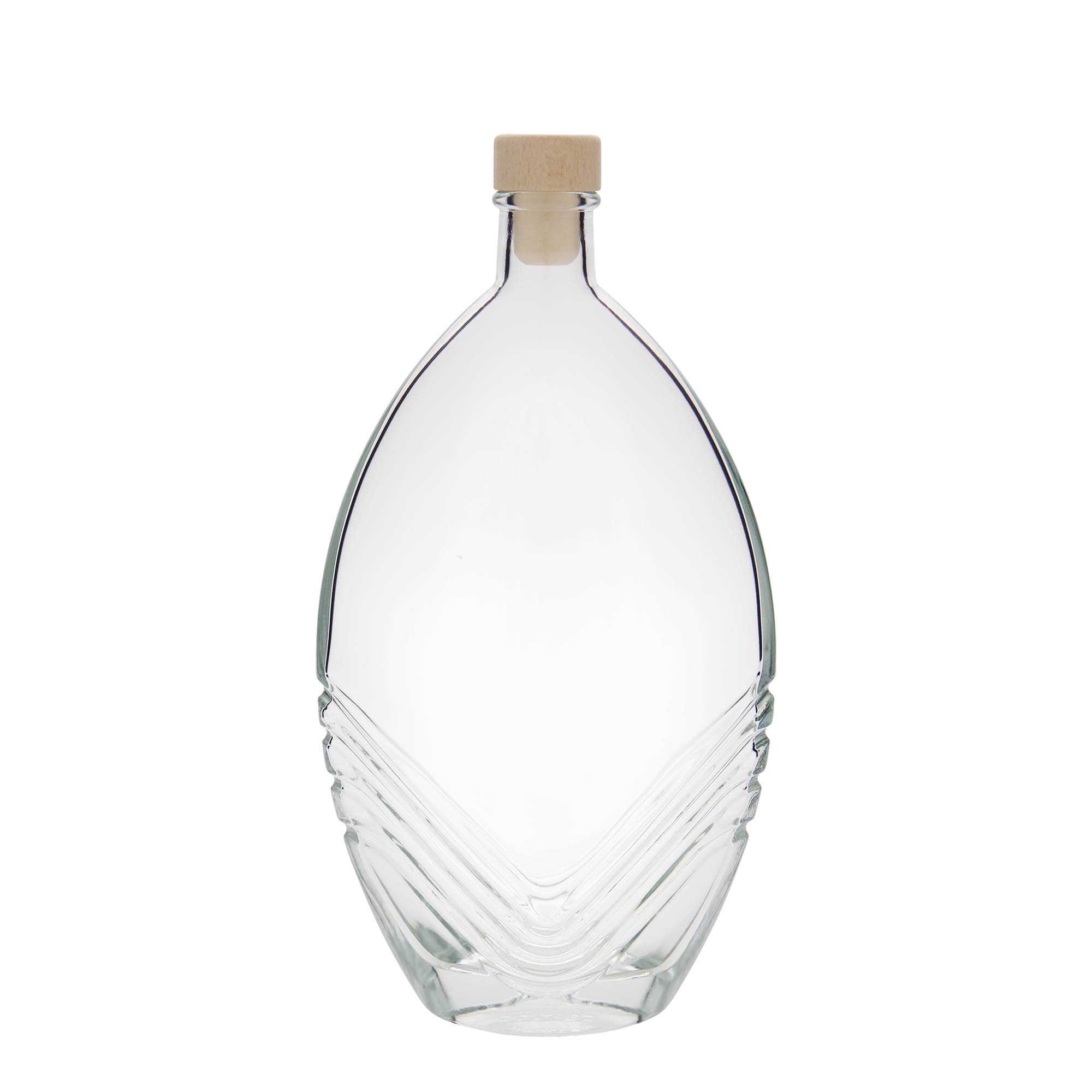 500 ml staklena flaša 'Florence', ovalna, otvor: čep 500 ml staklena flaša 'Florence', ovalna, otvor: čep