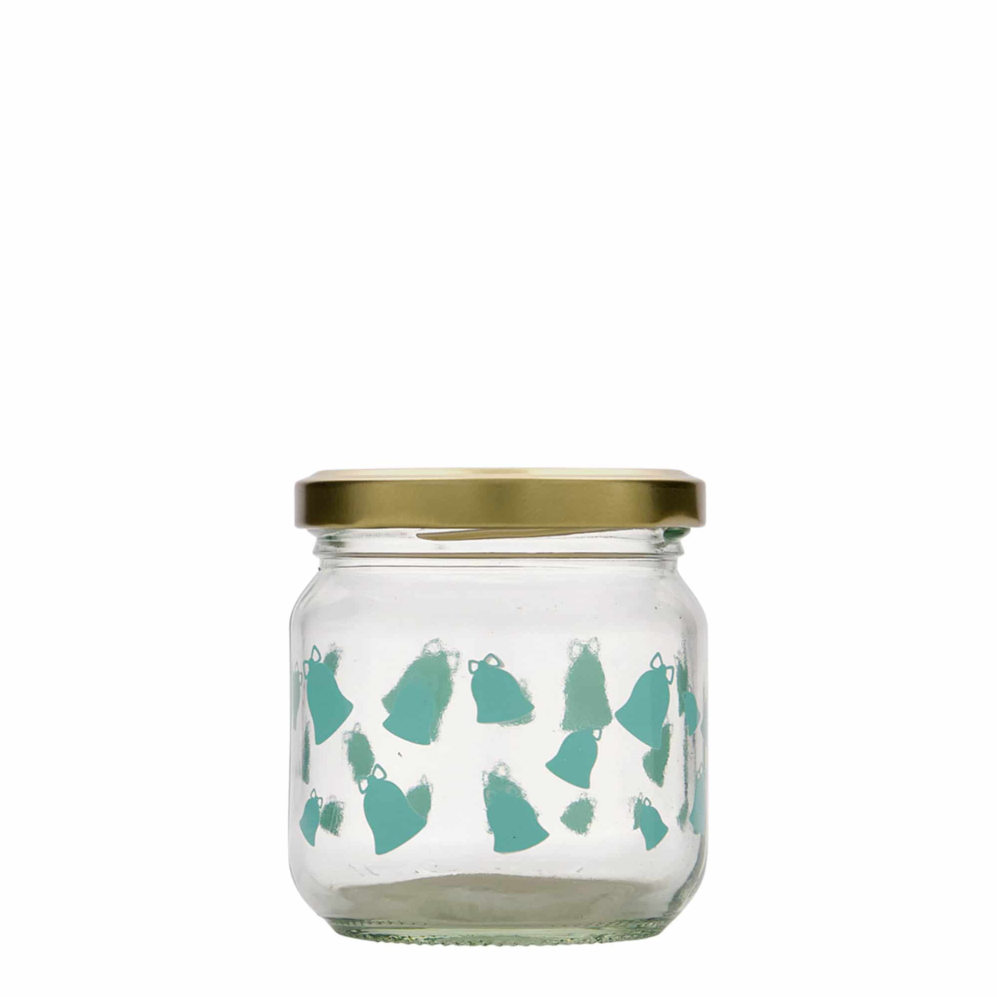 212 ml okrugla tegla, motiv: zvonce, grlo: Twist-Off (TO 66) 212 ml okrugla tegla, motiv: zvonce, grlo: Twist-Off (TO 66)