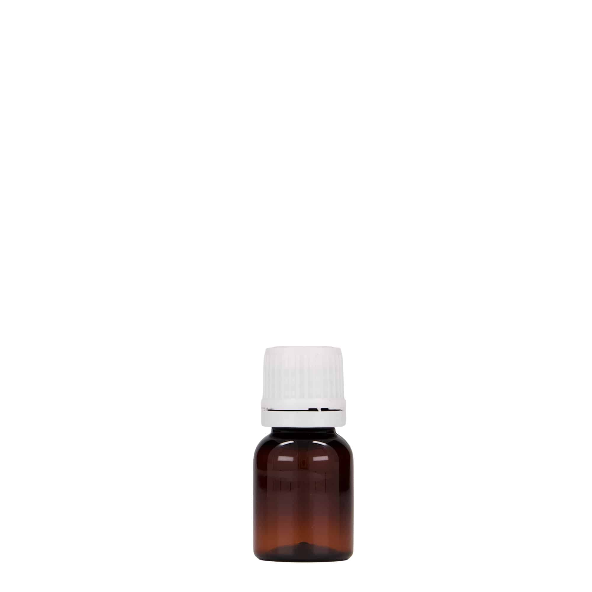 PET medicinska boca od 10 ml 'Easy Living', braon, plastika, otvor: DIN 18