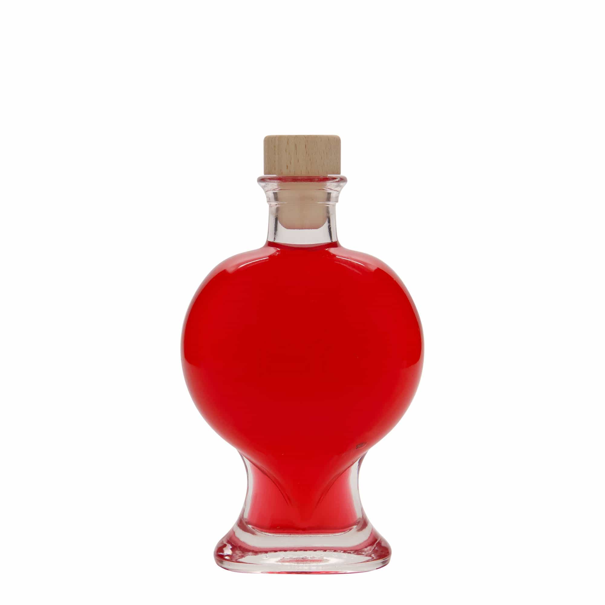 200 ml staklena flaša 'Srce', grlo: pluta