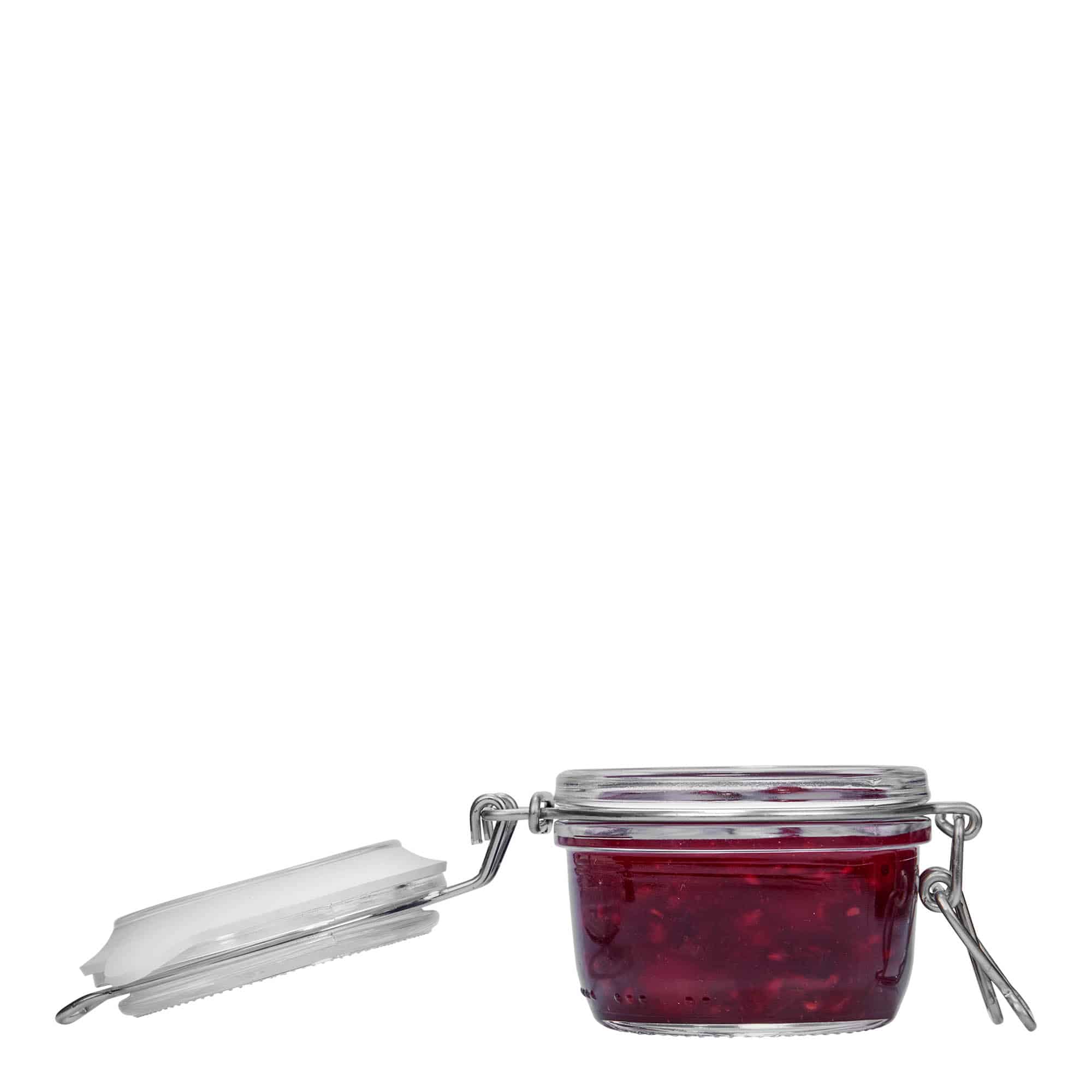 125 ml staklena tegla sa žičanim kopčom 'Fido', otvor: zatvarač sa žičanim kopčom