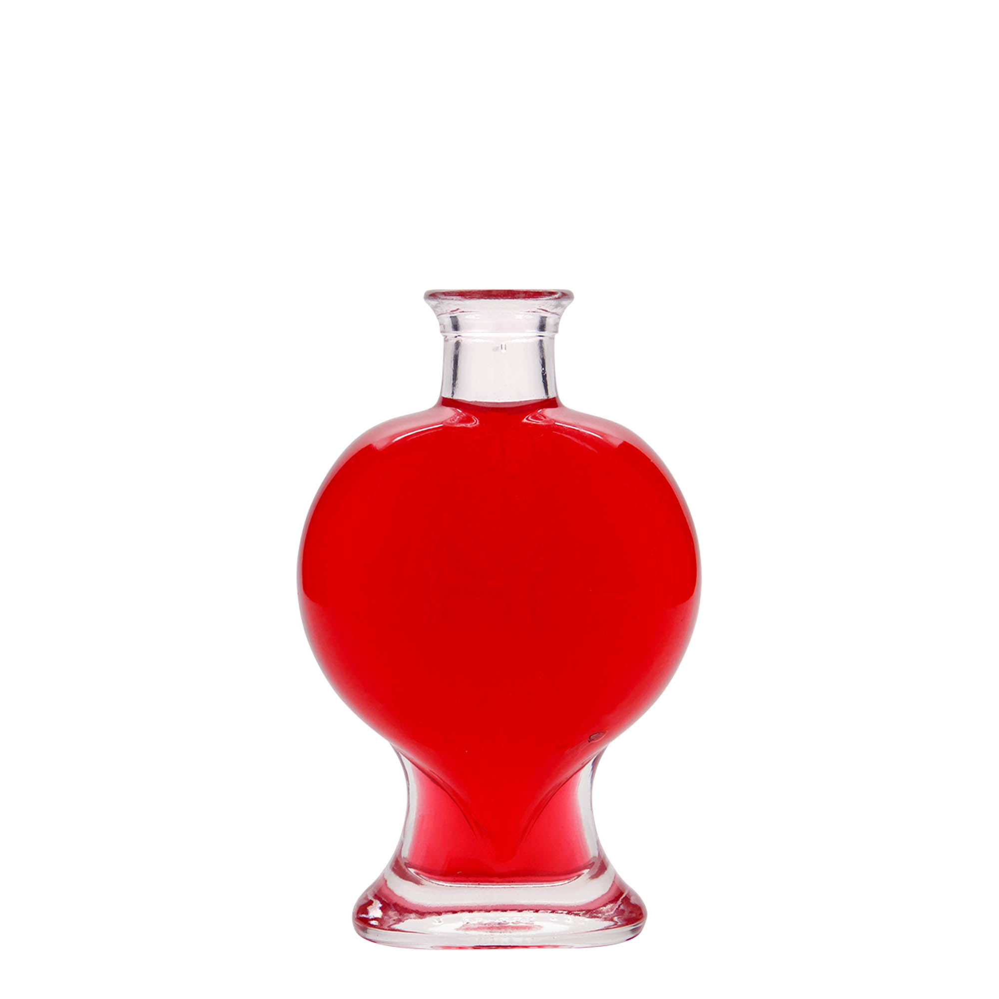 200 ml staklena flaša 'Srce', grlo: pluta