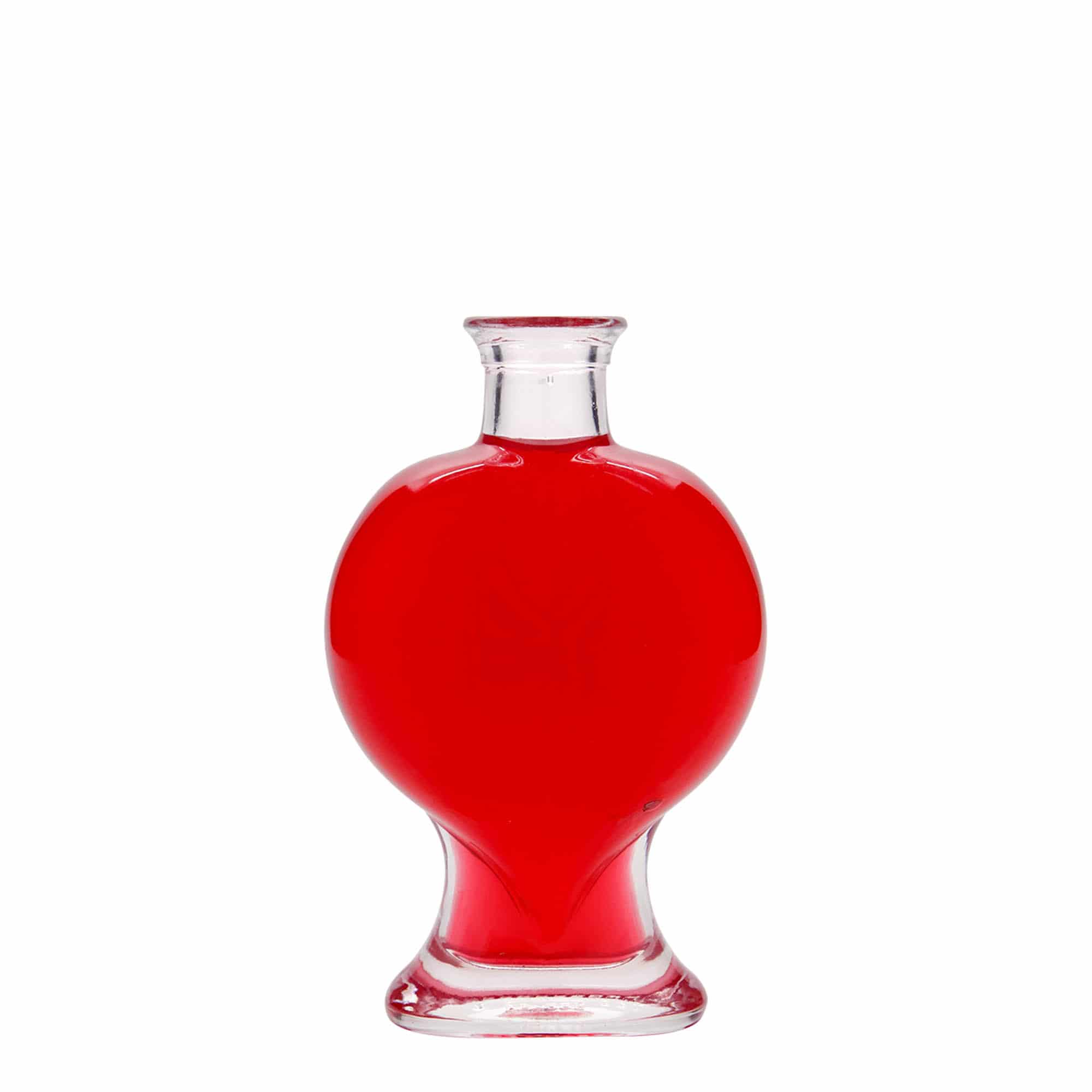 200 ml staklena flaša 'Srce', grlo: pluta