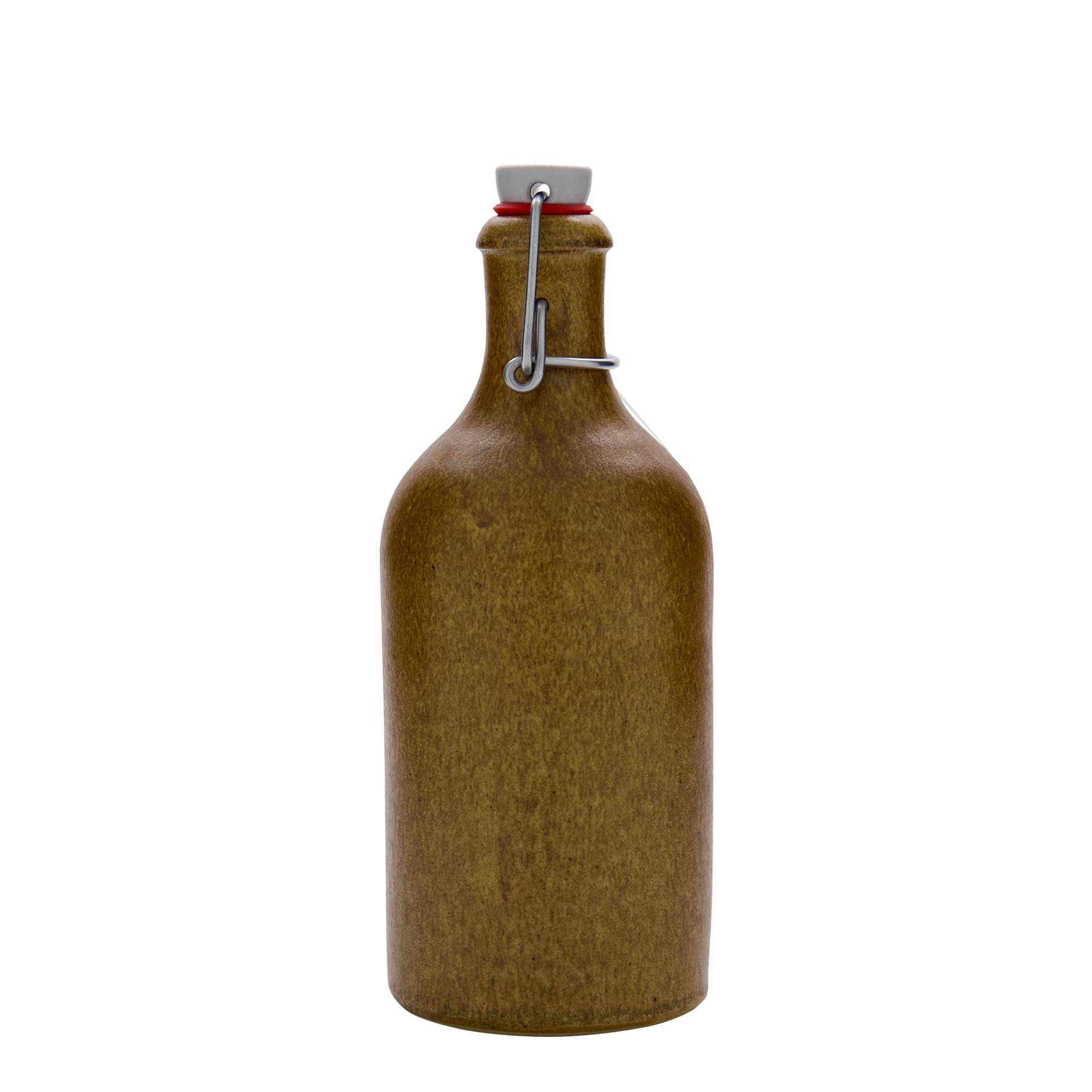 500 ml glineni vrč, kamenina, braon-kristal, otvor: zatvarač sa kopčom