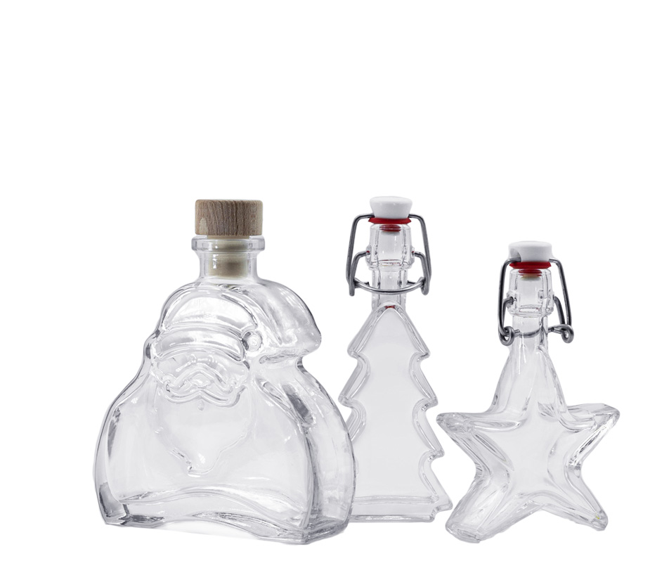 Božićne boce Три украсне боце за божићну сезону