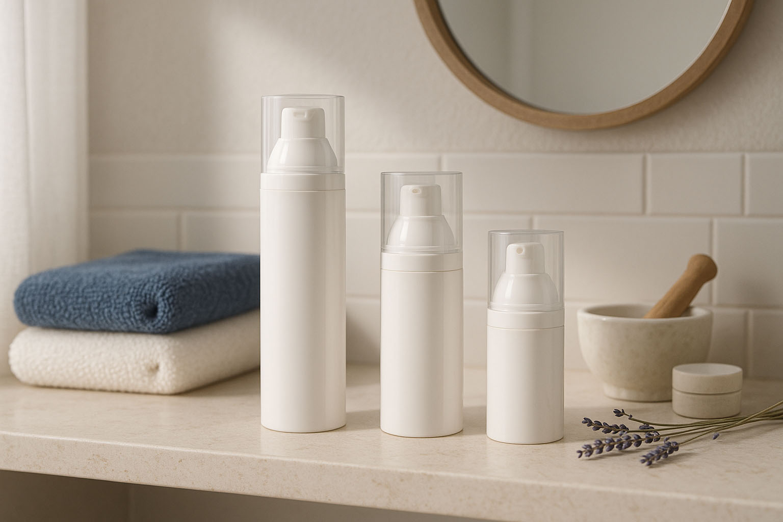 Airless dozer pumpa 'Mezzo', PP-plastika, bela Airless dozer pumpa 'Mezzo', PP-plastika, bela