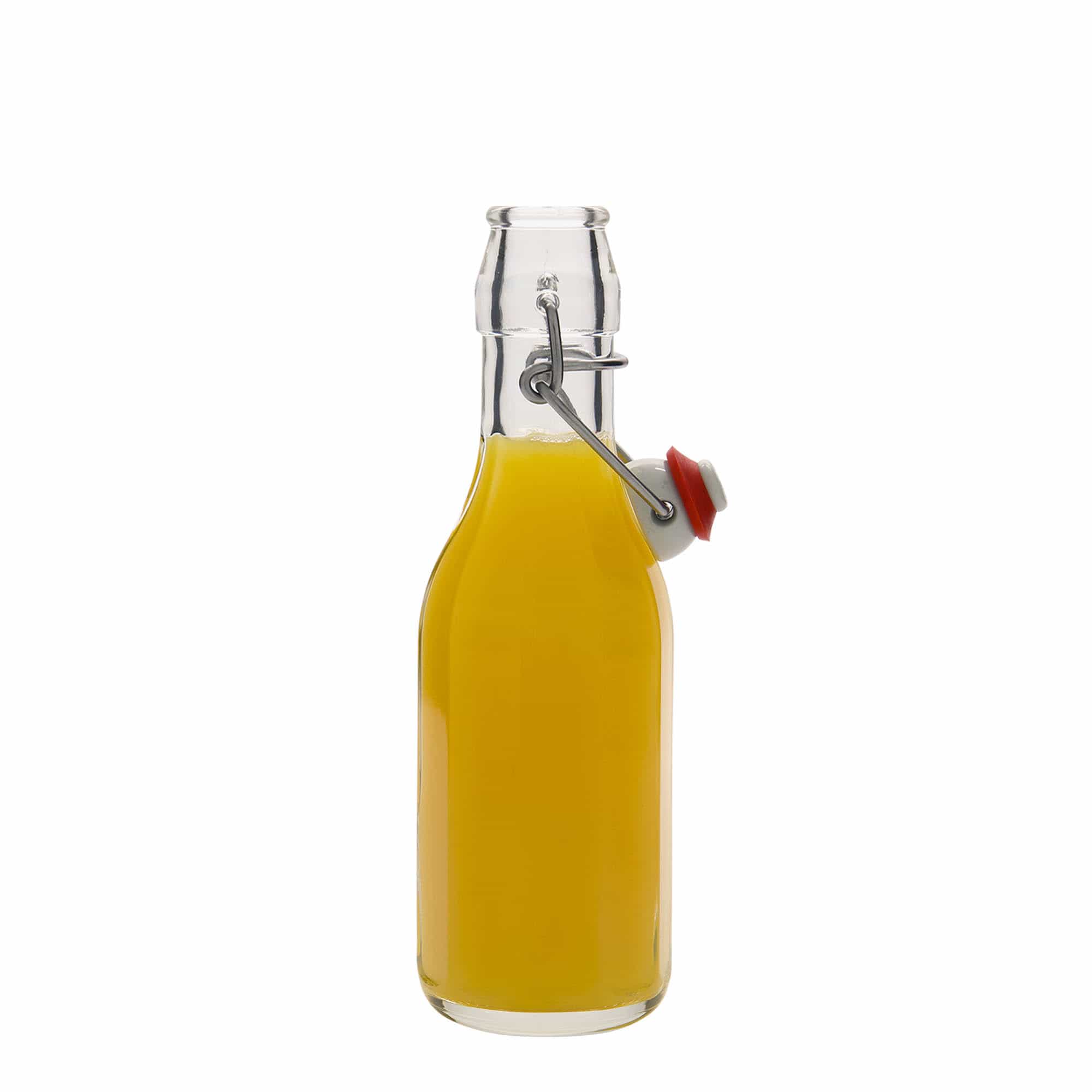 250 ml staklena flaša 'Bravo', desetougaona, otvor: preklopni zatvarač