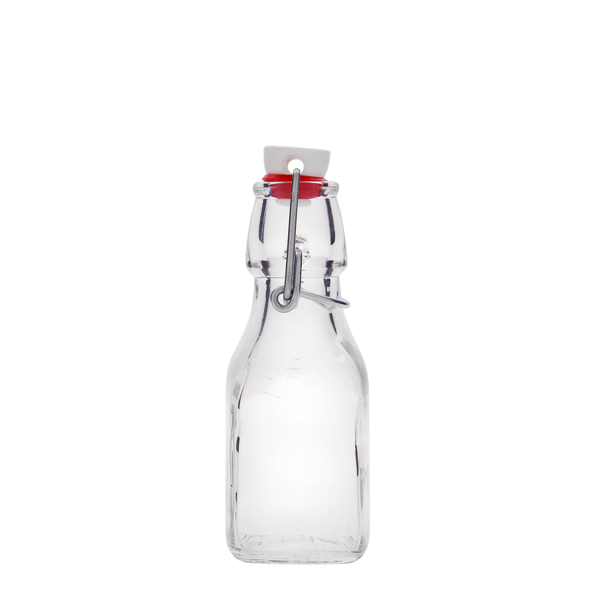125 ml staklena flaša 'Swing', kvadratna, otvor: zatvarač sa kopčom 125 ml staklena flaša 'Swing', kvadratna, otvor: zatvarač sa kopčom