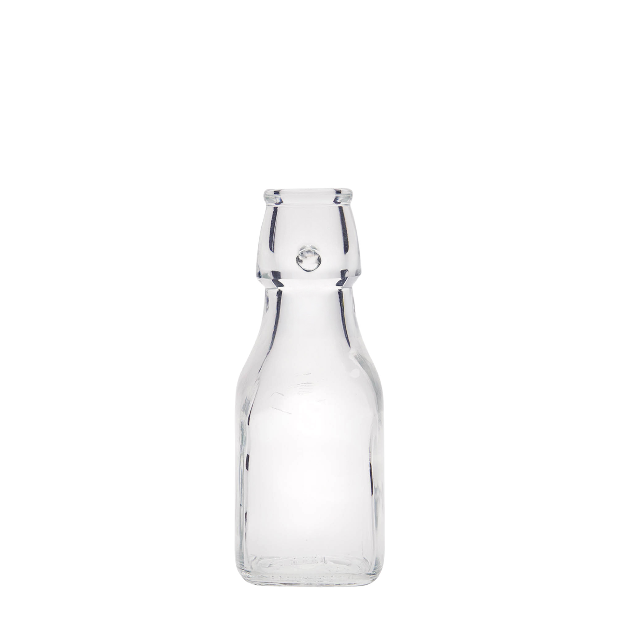 125 ml staklena flaša 'Swing', kvadratna, otvor: zatvarač sa kopčom 125 ml staklena flaša 'Swing', kvadratna, otvor: zatvarač sa kopčom