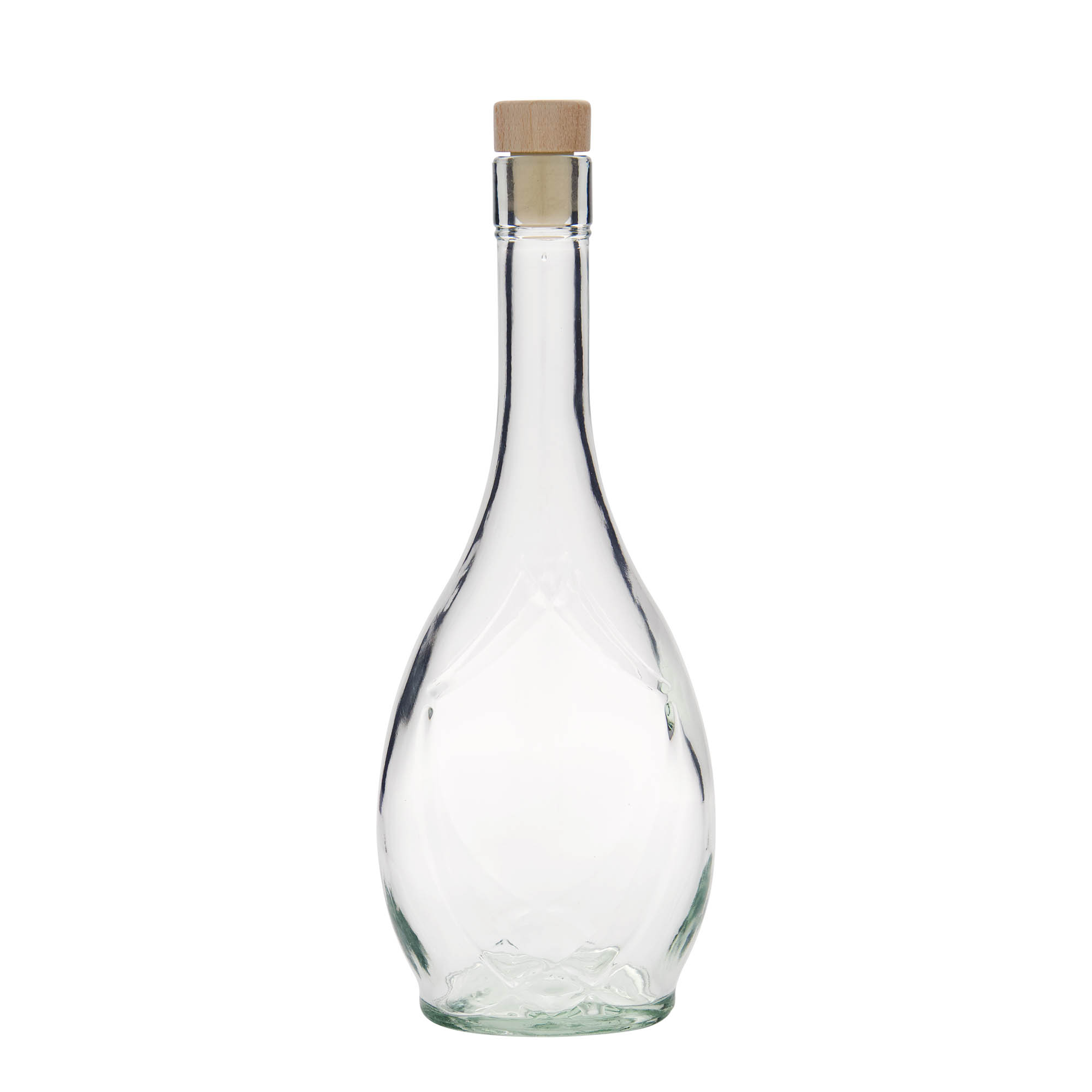 500 ml staklena boca 'Saragossa', ovalna, otvor: čep 500 ml staklena boca 'Saragossa', ovalna, otvor: čep