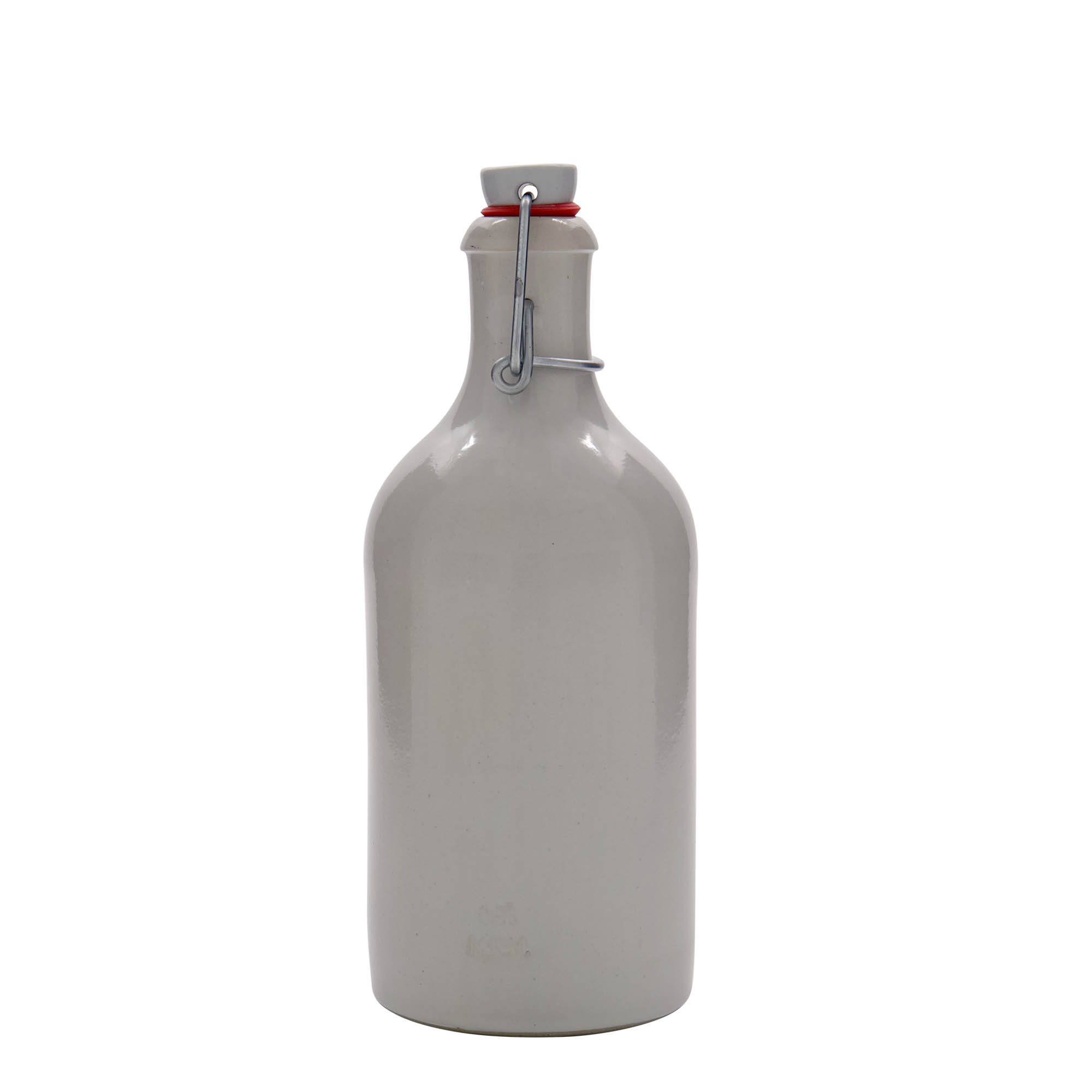 500 ml glineni bokal, kamenina, beo, otvor: zatvarač sa kopčom