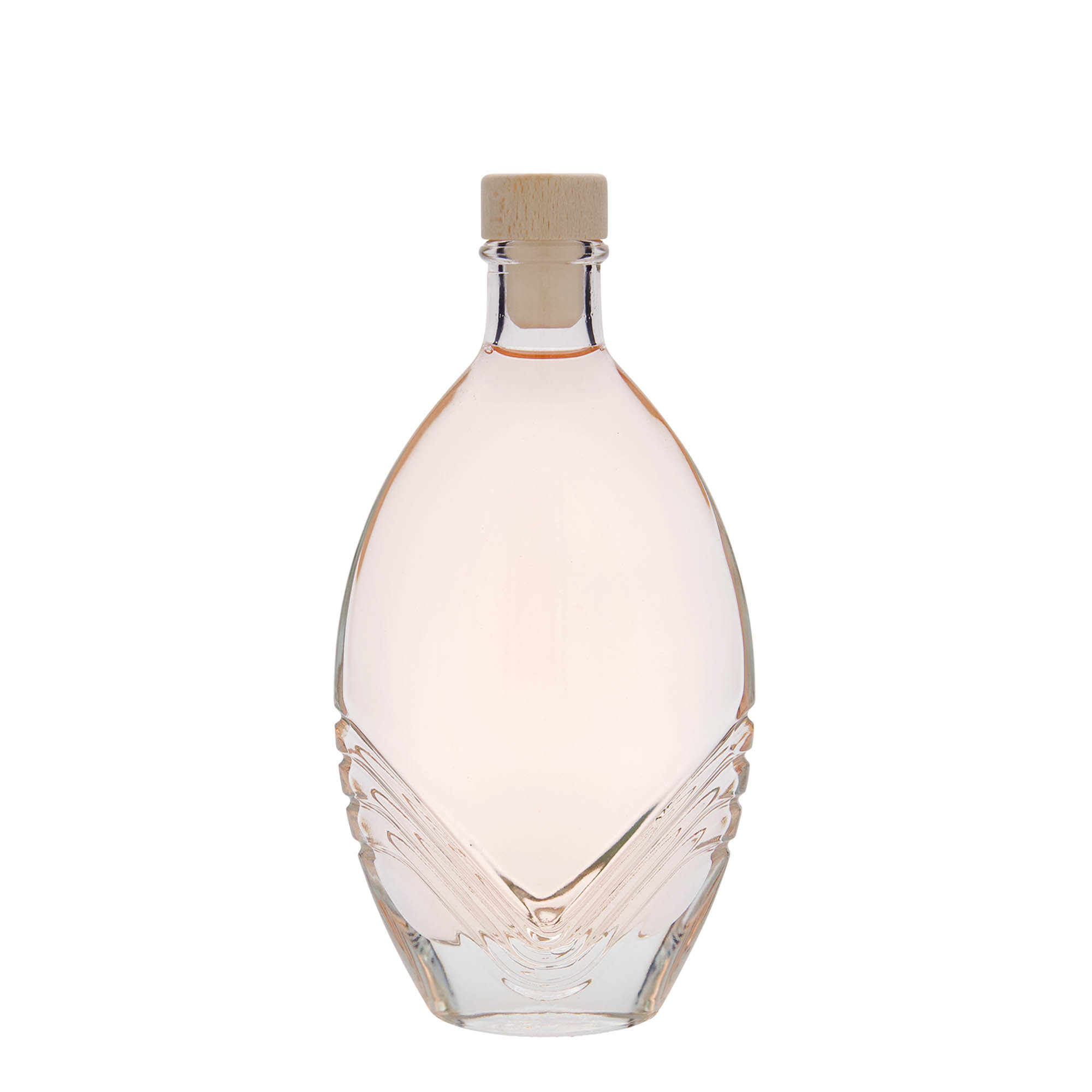 200 ml staklena boca 'Florence', ovalna, otvor: čep 200 ml staklena boca 'Florence', ovalna, otvor: čep