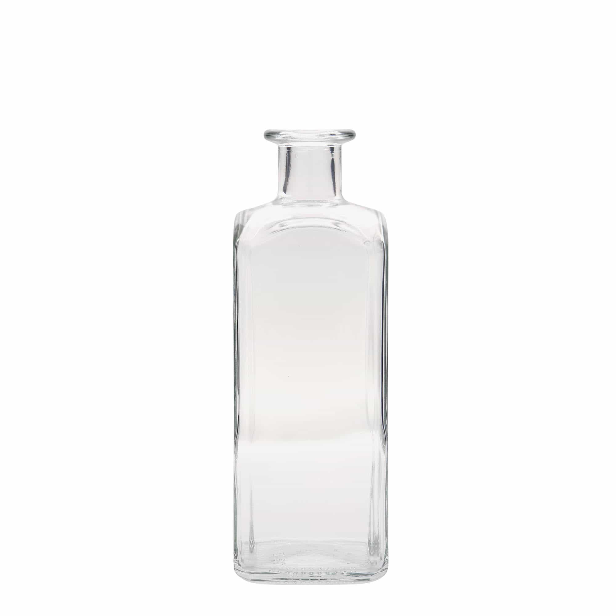 500 ml staklena boca Apotekar Carré, kvadratna, otvor: plutani čep 500 ml staklena boca Apotekar Carré, kvadratna, otvor: plutani čep