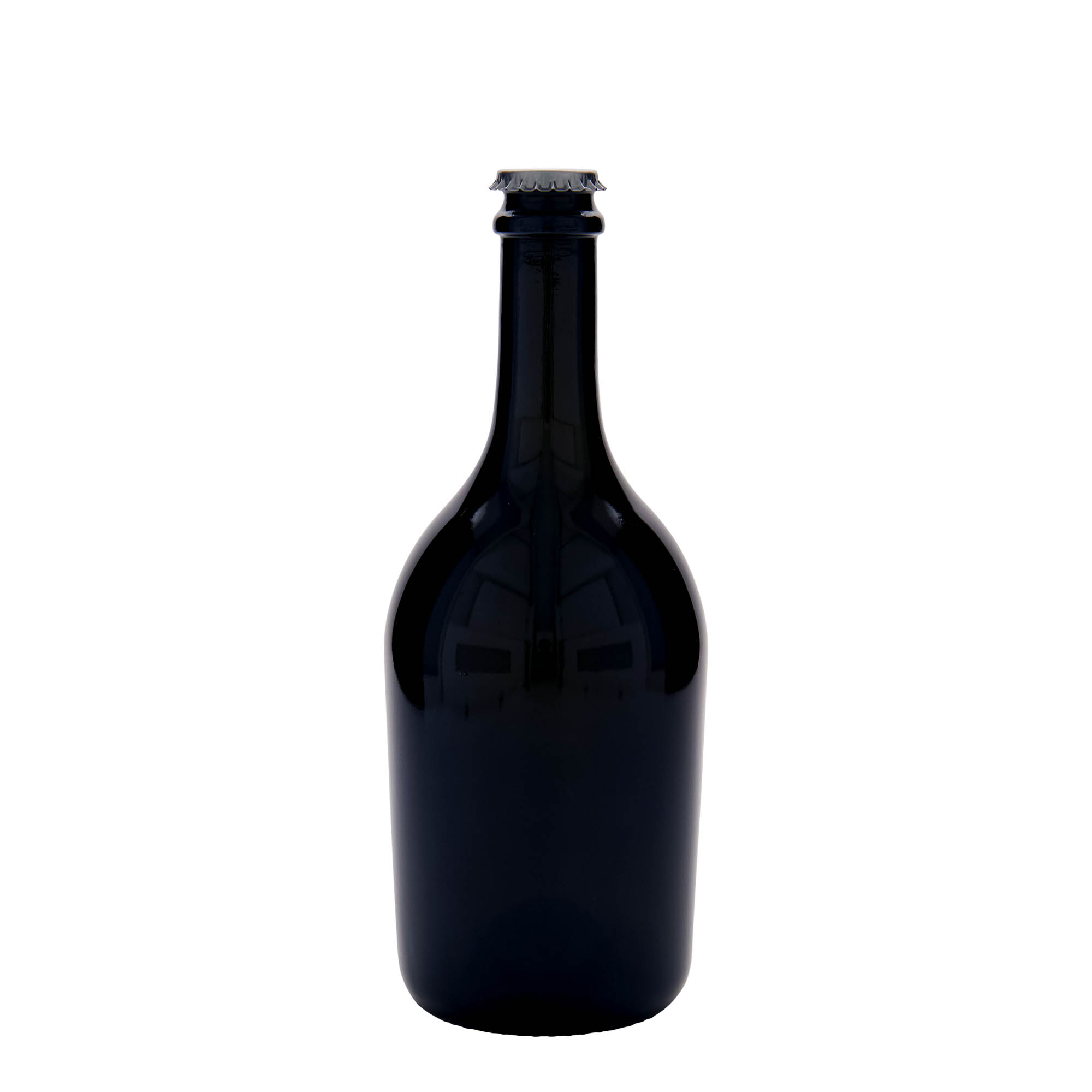 750 ml flaša za pivo/šampanjac 'Butterfly', staklo, antikno zelena, grlo: krunski čep