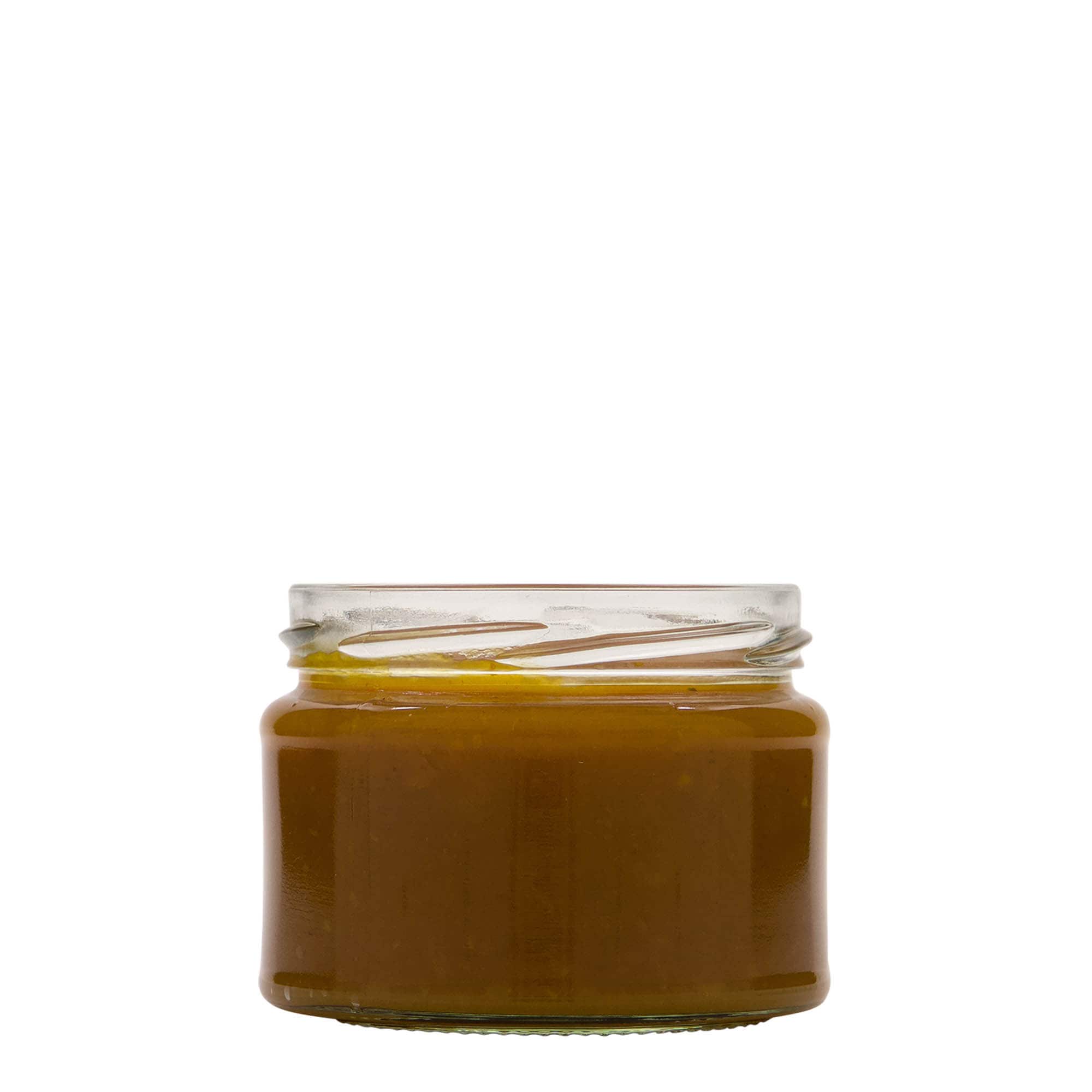 280 ml pljosnato okruglo staklo, otvor: Twist-Off (TO 82) 280 ml pljosnato okruglo staklo, otvor: Twist-Off (TO 82)