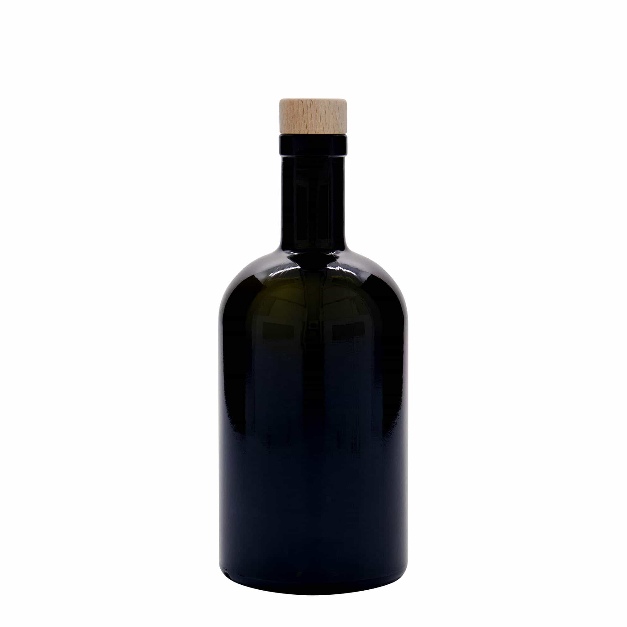 500 ml staklena boca 'Farmacia', antikno zelena, otvor: čep