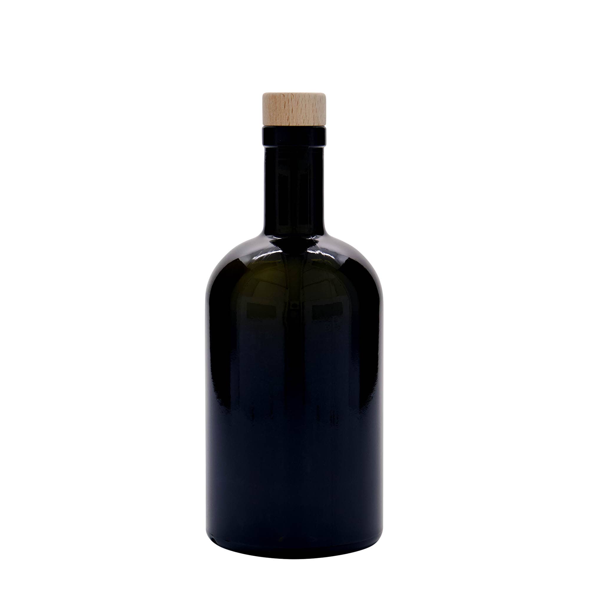 500 ml staklena boca 'Farmacia', antikno zelena, otvor: čep