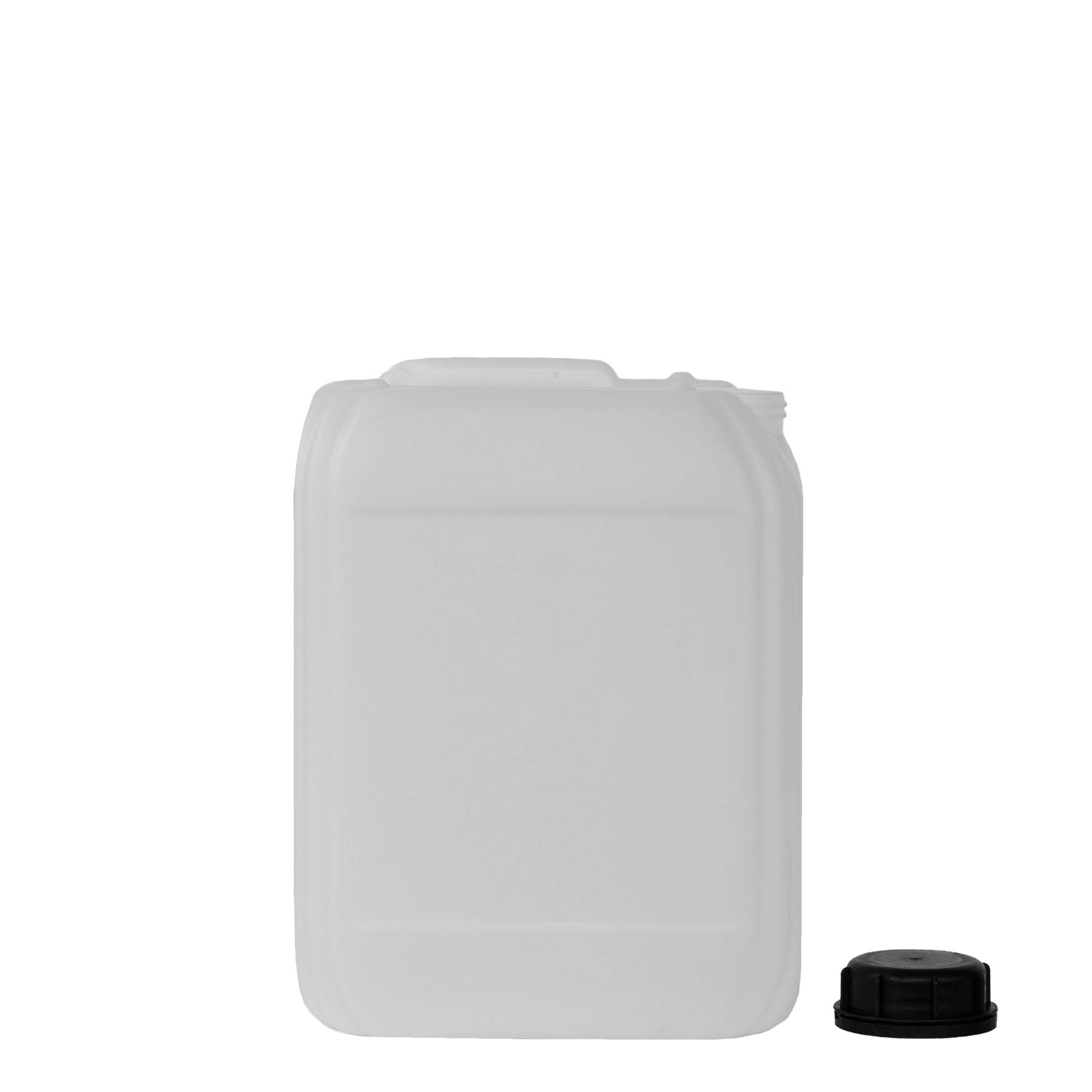 10 l kanister, pravougaoni, HDPE-plastika, prirodno, otvor: ND 55