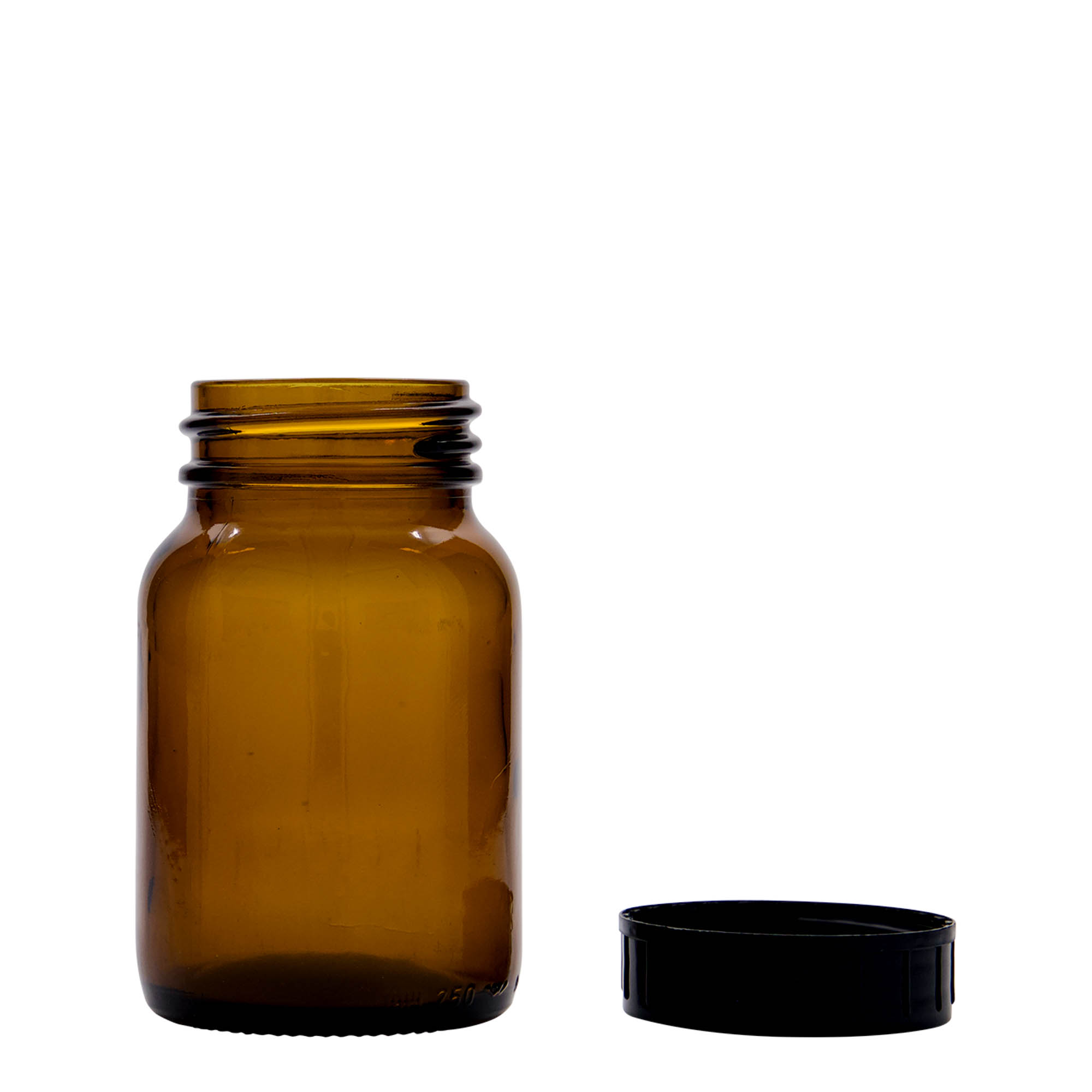250 ml teglu širokog grla, braon, otvor: DIN 55