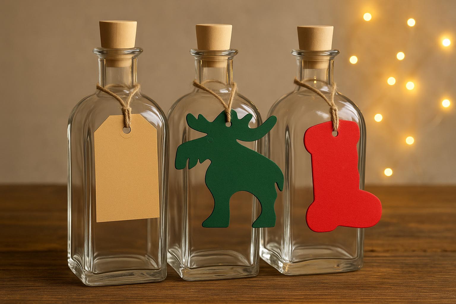 Privesna etiketa pravougaona, braon Privesna etiketa pravougaona, braon