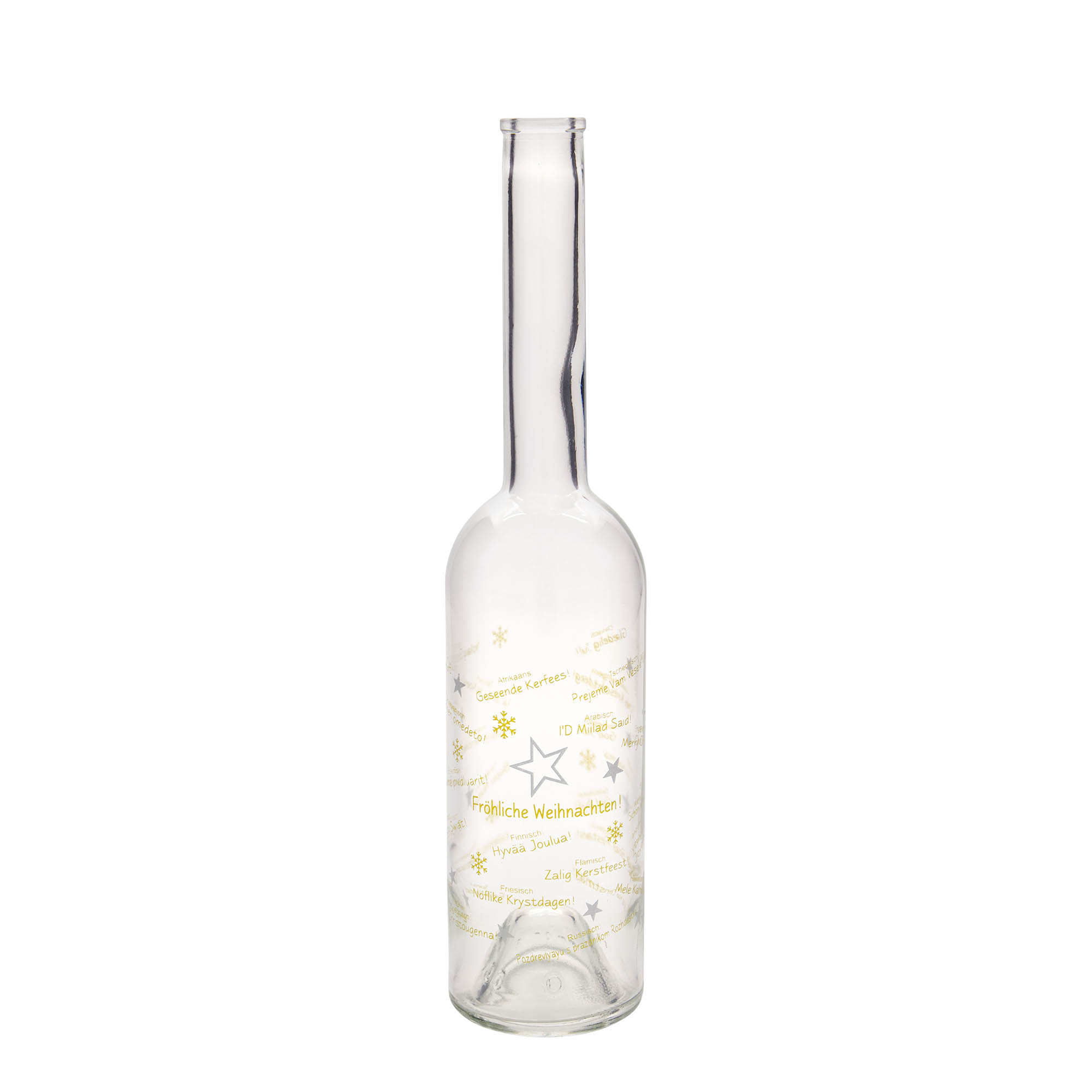 500 ml staklena flaša 'Opera', motiv: Božić u svetu, grlo: plutа 500 ml staklena flaša 'Opera', motiv: Božić u svetu, grlo: plutа