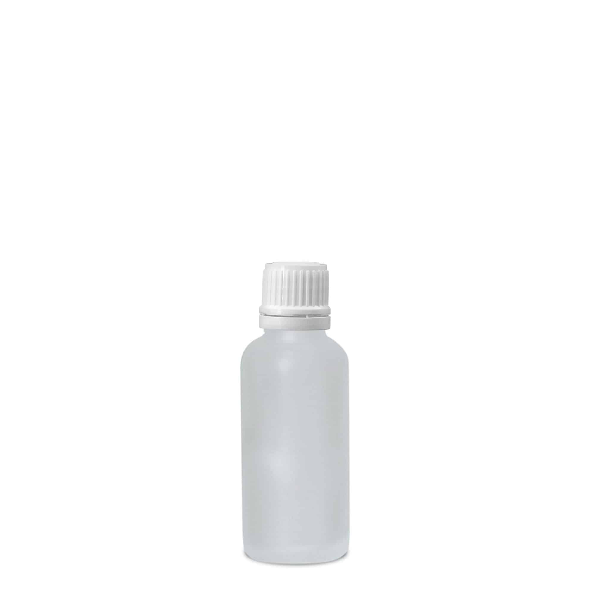 30 ml medicinska bočica, staklo, matirana, grlo: DIN 18
