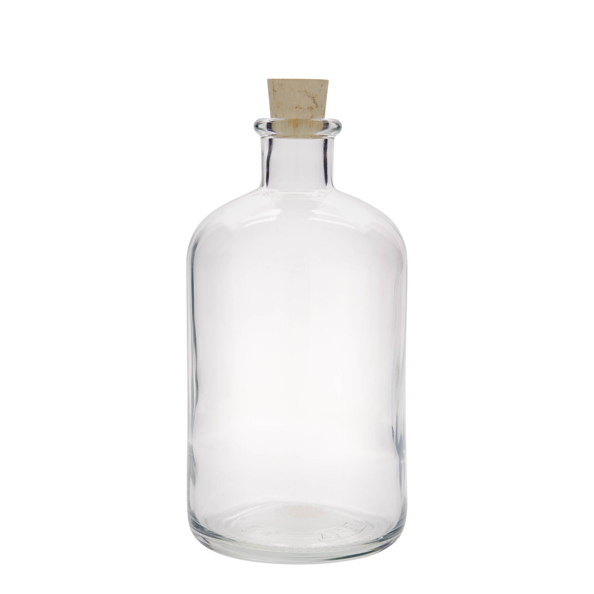1.000 ml staklena boca apotekarska, otvor: pluta