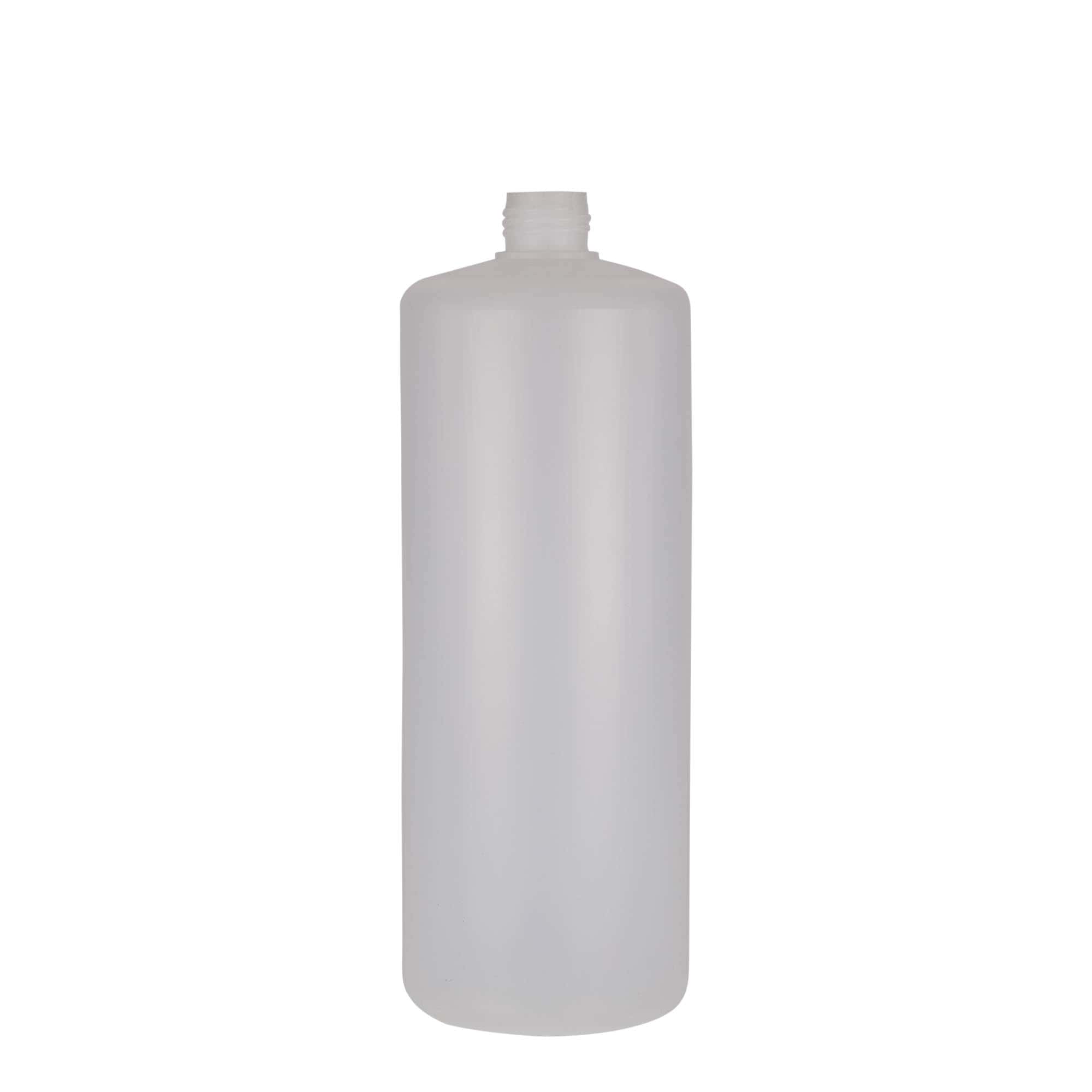 Okrugla boca od 1000 ml, PE plastika, natur, otvor: Zatvarač sa navojem Okrugla boca od 1000 ml, PE plastika, natur, otvor: Zatvarač sa navojem