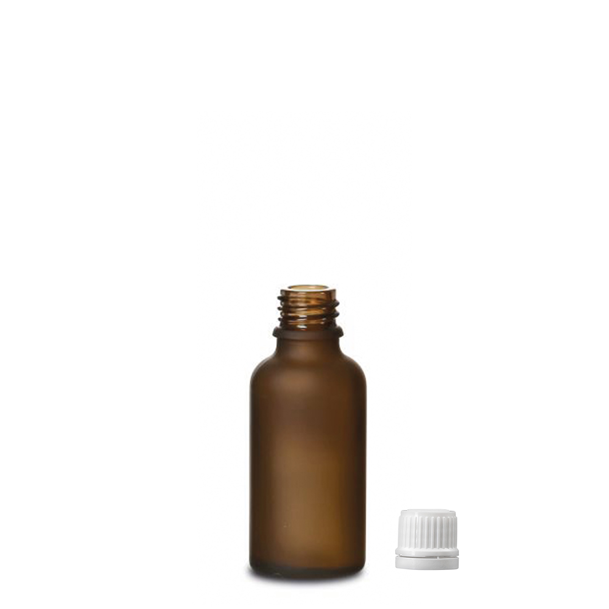 30 ml medicinska bočica, staklena, braon mat, grlo: DIN 18 30 ml medicinska bočica, staklena, braon mat, grlo: DIN 18