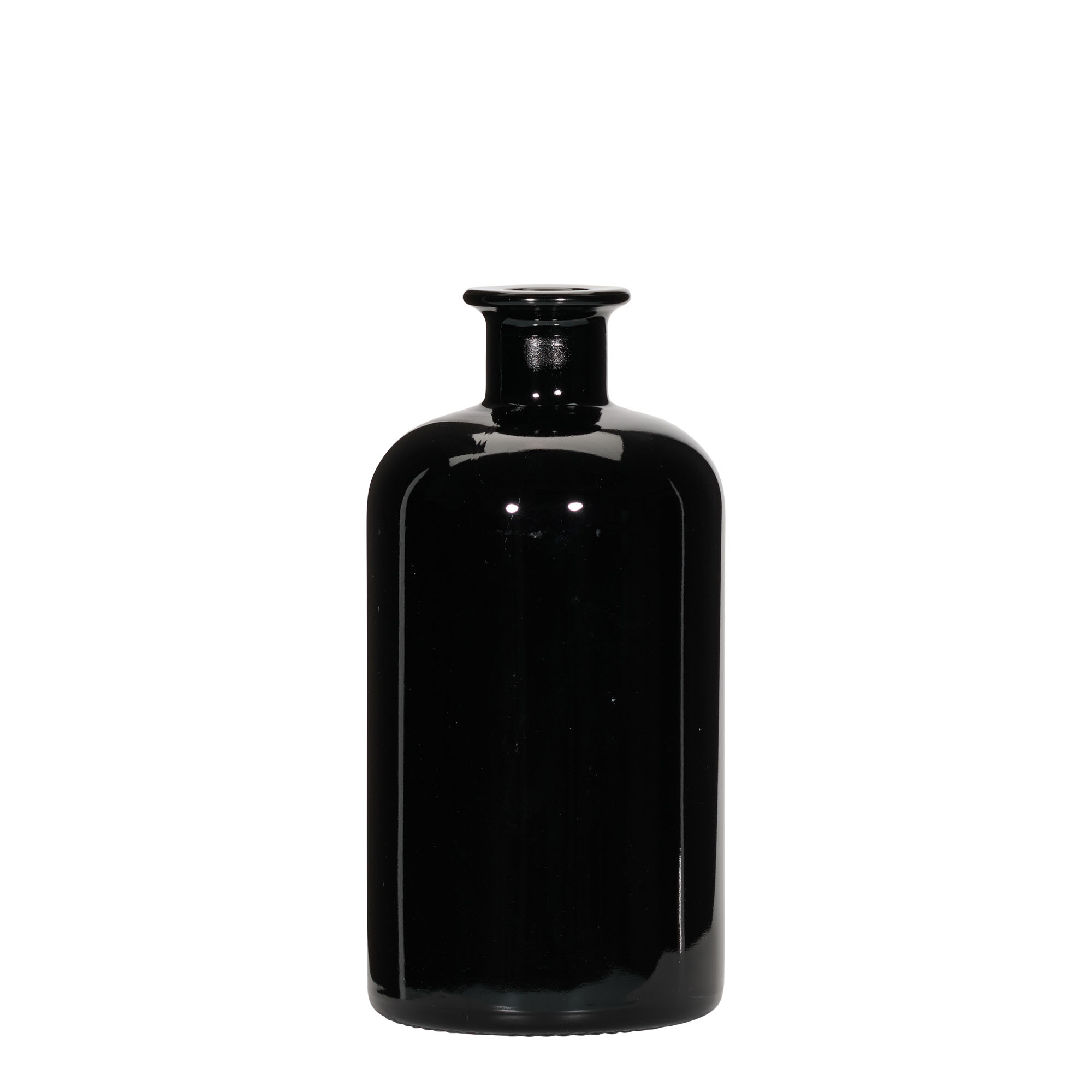 500 ml staklena flaša apotekarska, crna, otvor: plutani čep 500 ml staklena flaša apotekarska, crna, otvor: plutani čep