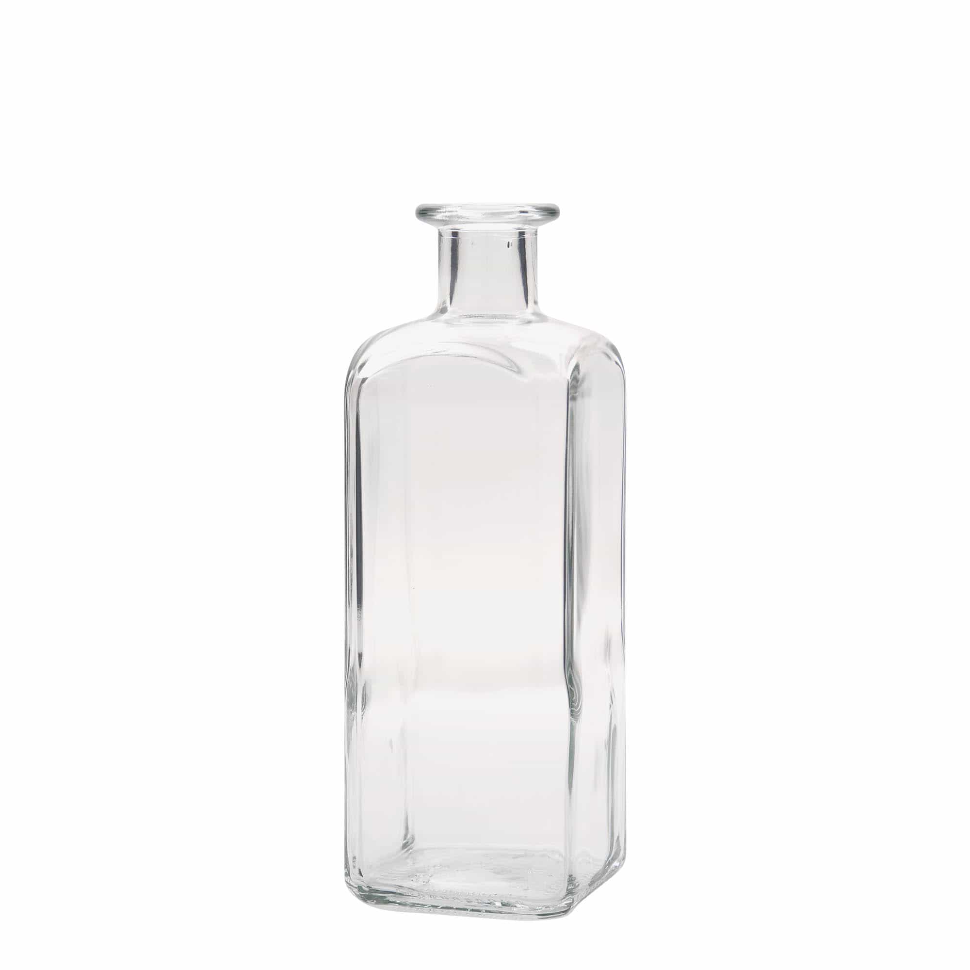 500 ml staklena boca Apotekar Carré, kvadratna, otvor: plutani čep