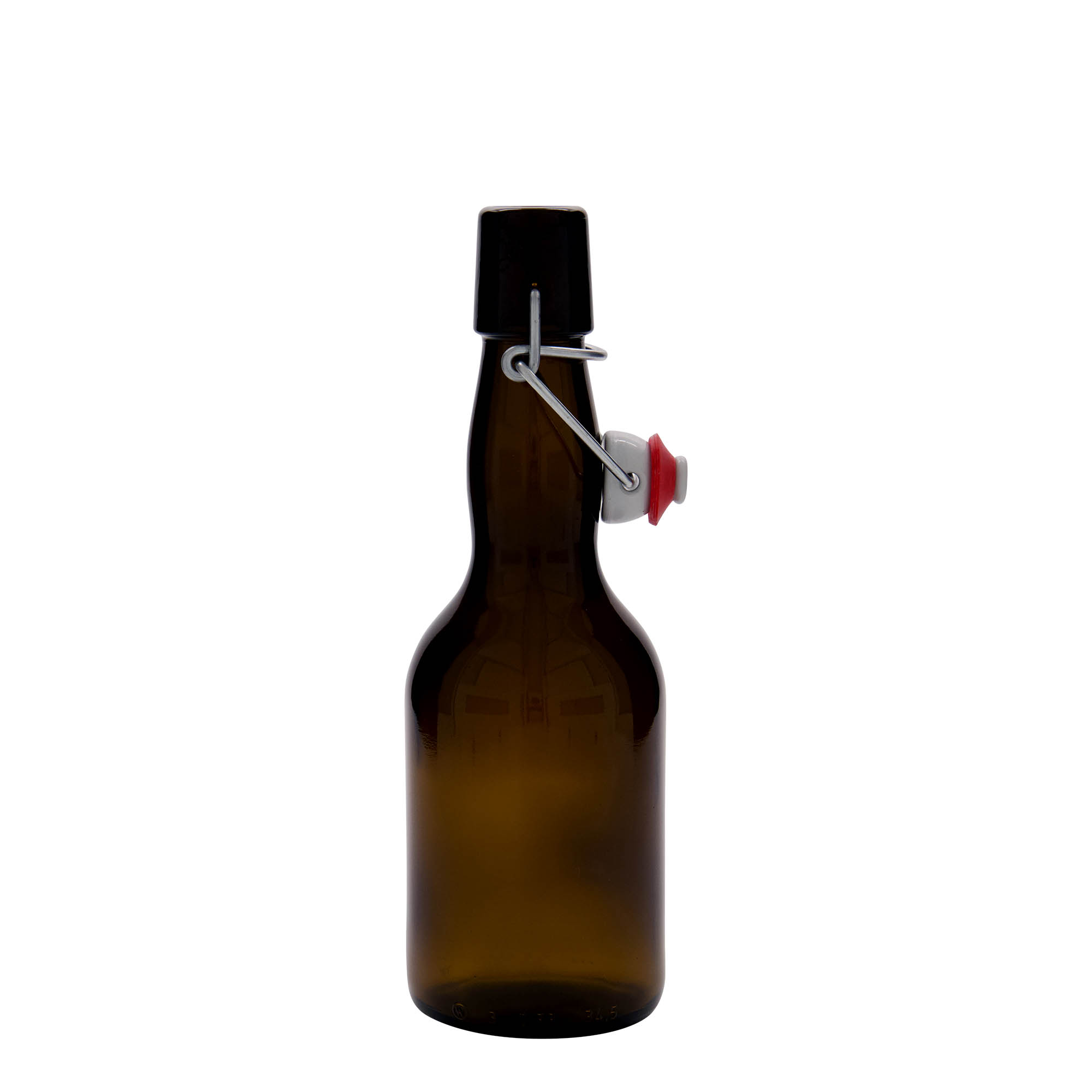 330 ml pivska flaša sa uskim vratom, staklo, braon, otvor: zatvarač sa kopčom