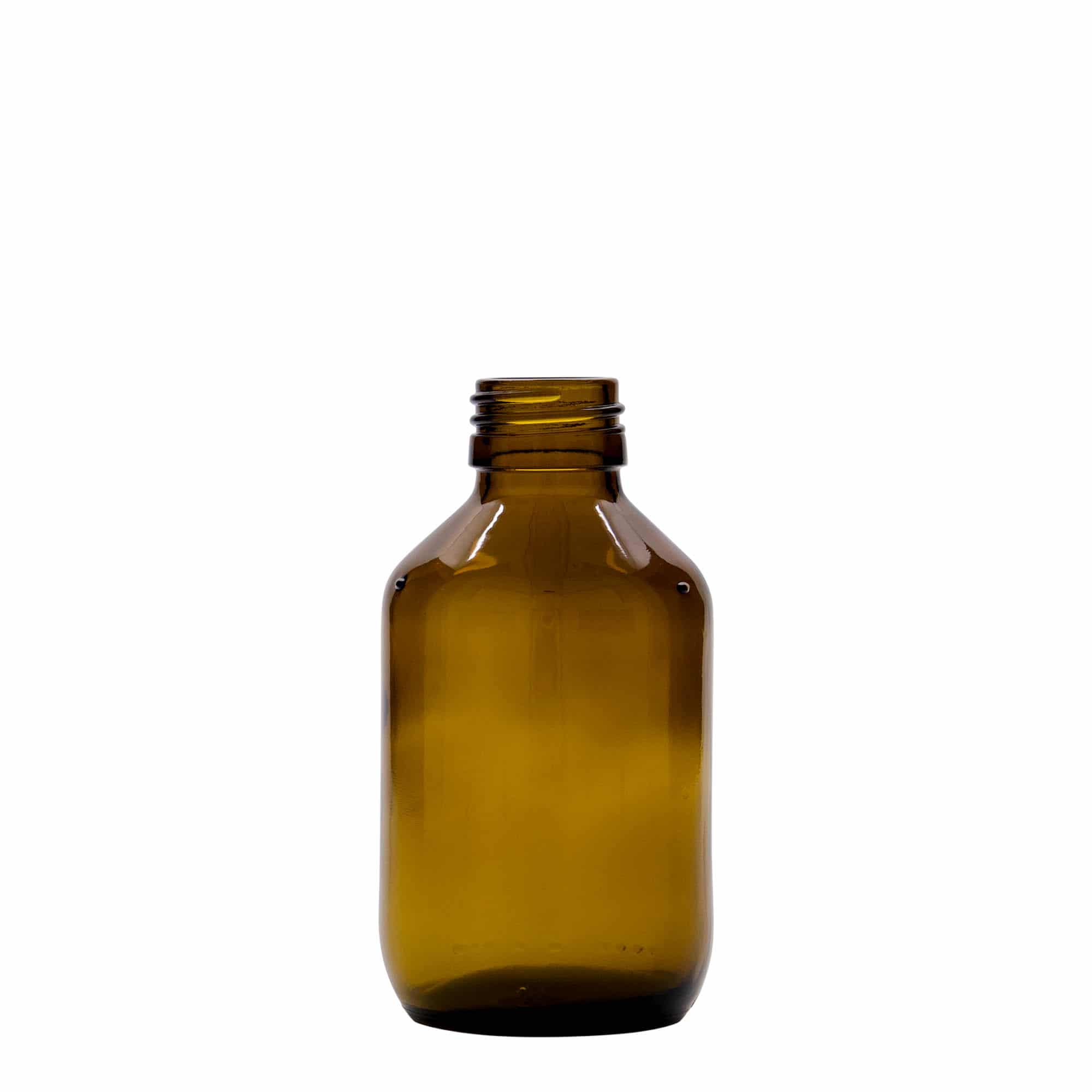 Medicinska boca od 150 ml, braon, staklo, otvor: PP 28 Medicinska boca od 150 ml, braon, staklo, otvor: PP 28