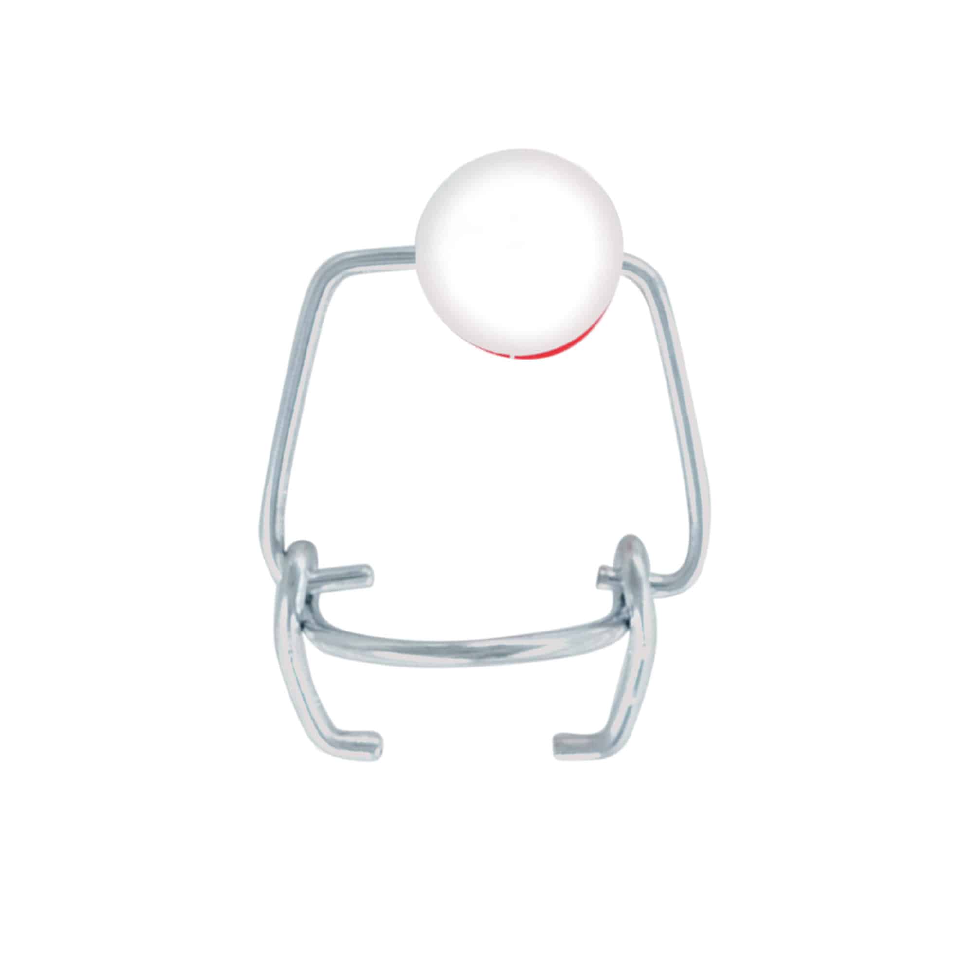 Mini kopča za naočare, plastika, crveno-bela Mini kopča za naočare, plastika, crveno-bela