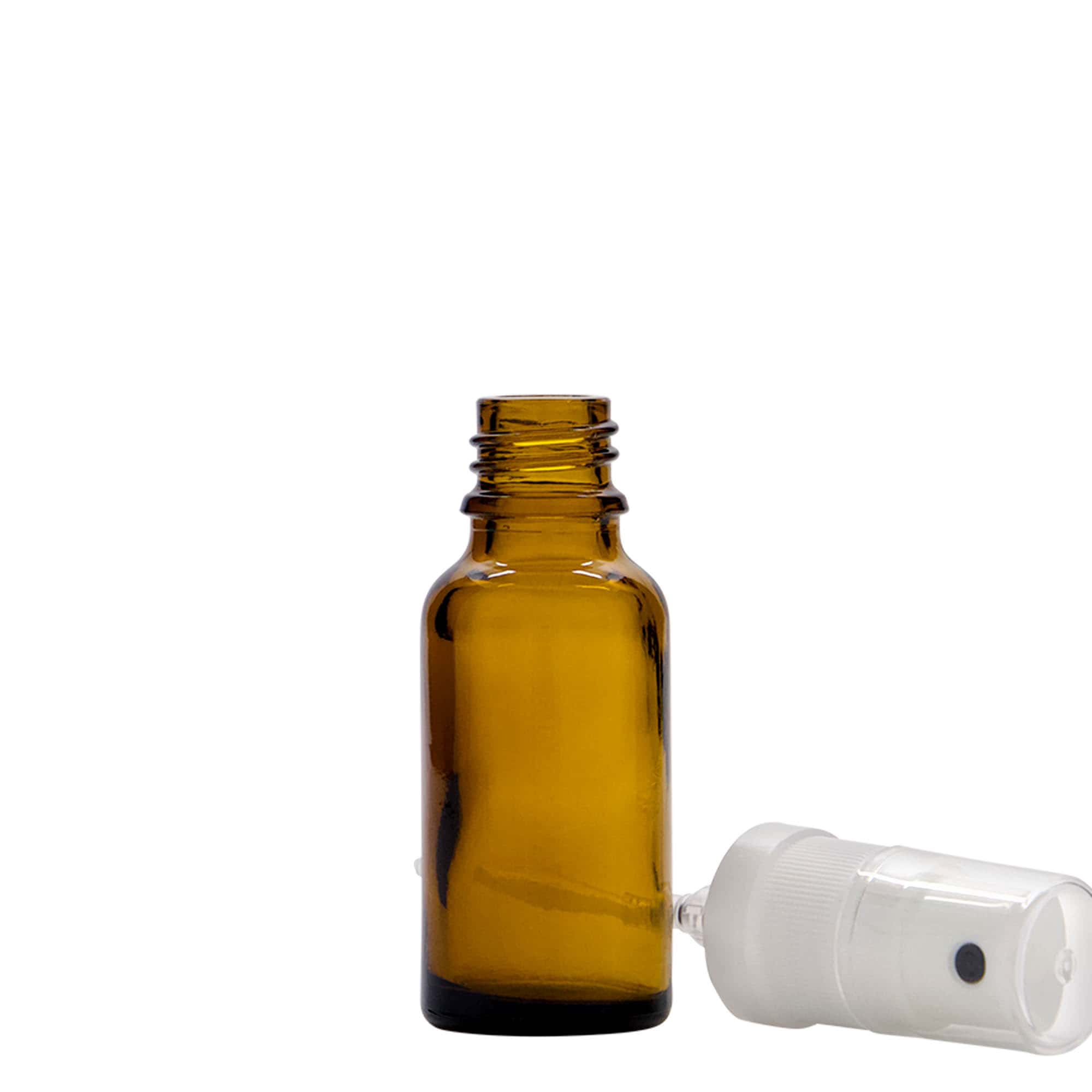 20 ml bočica za prskanje, medicinska, staklena, braon, grlo: DIN 18 20 ml bočica za prskanje, medicinska, staklena, braon, grlo: DIN 18