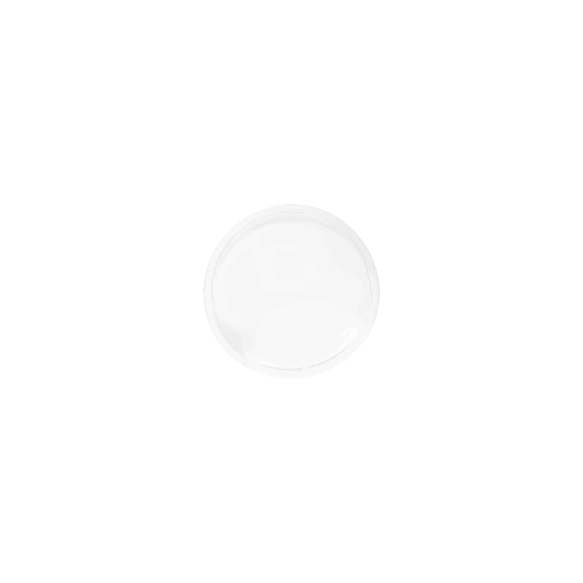 Zatvarač sa navojem Disc Top, PP plastika, bela, za otvor: 24/410