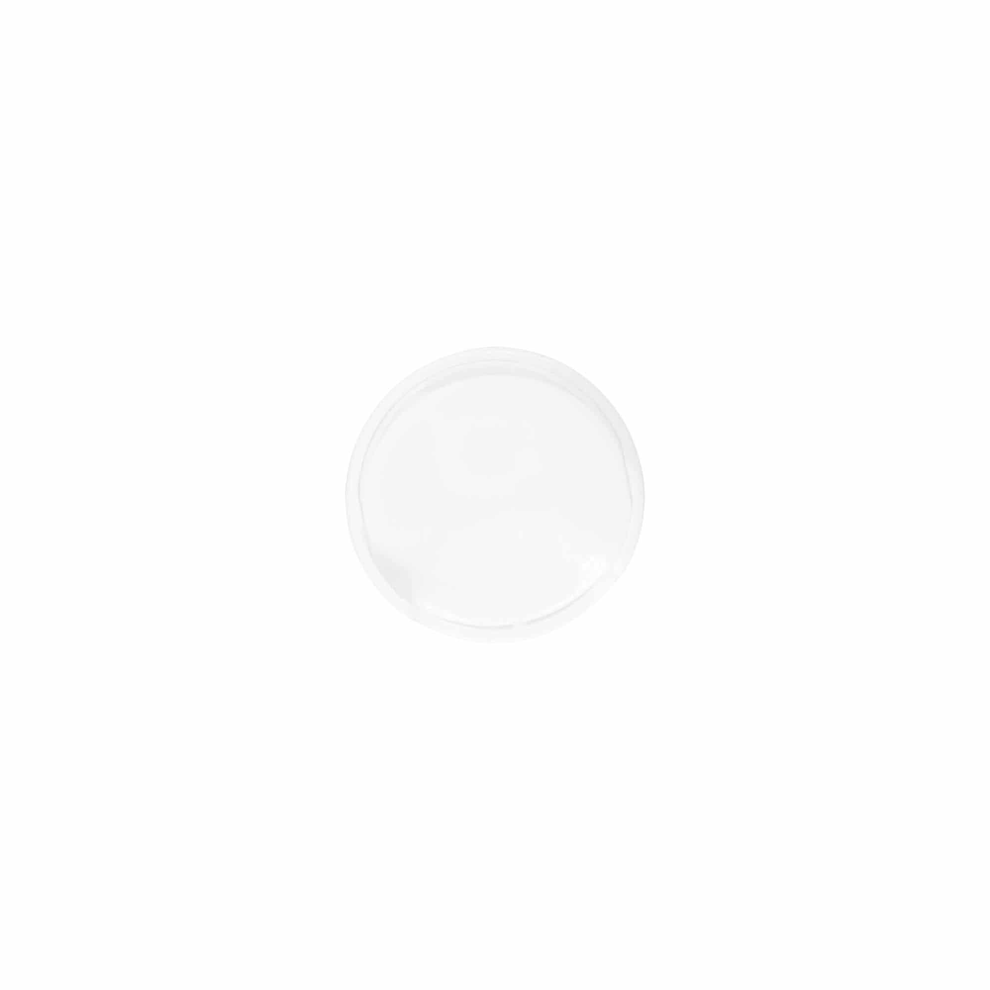 Zakrivak sa disk-topom, PP plastika, bela, za otvor: 24/410 Zakrivak sa disk-topom, PP plastika, bela, za otvor: 24/410