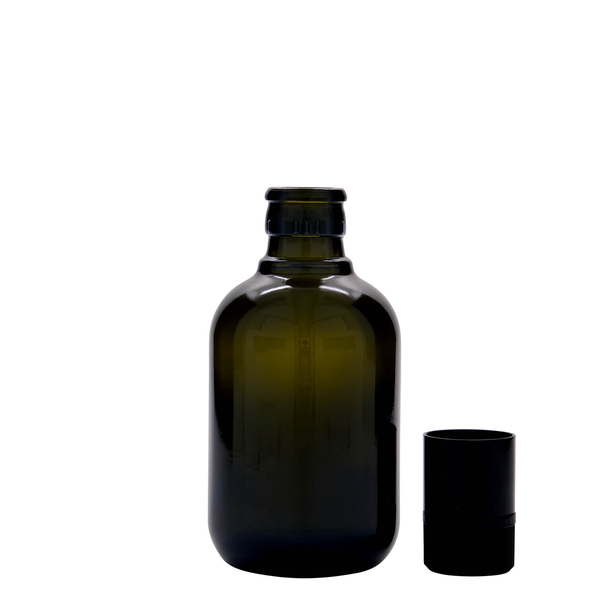 250 ml flaša za sirće/ulje 'Biolio', staklo, antikno zeleno, grlo: DOP