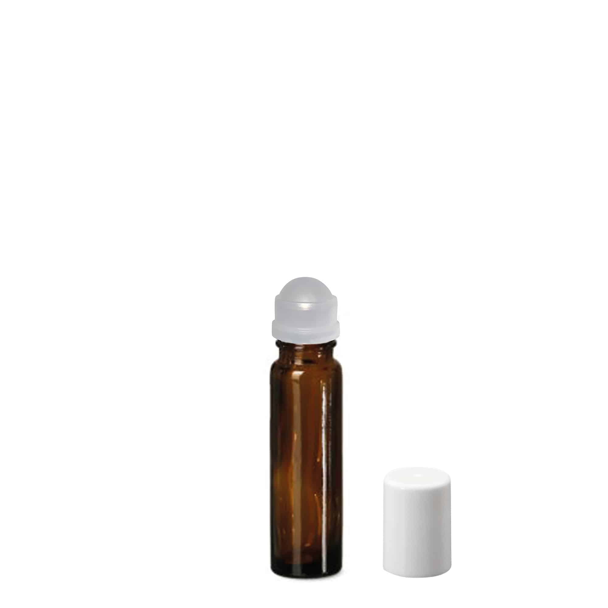 10 ml roll-on flašica, staklena, braon, otvor: zatvarač na navoj