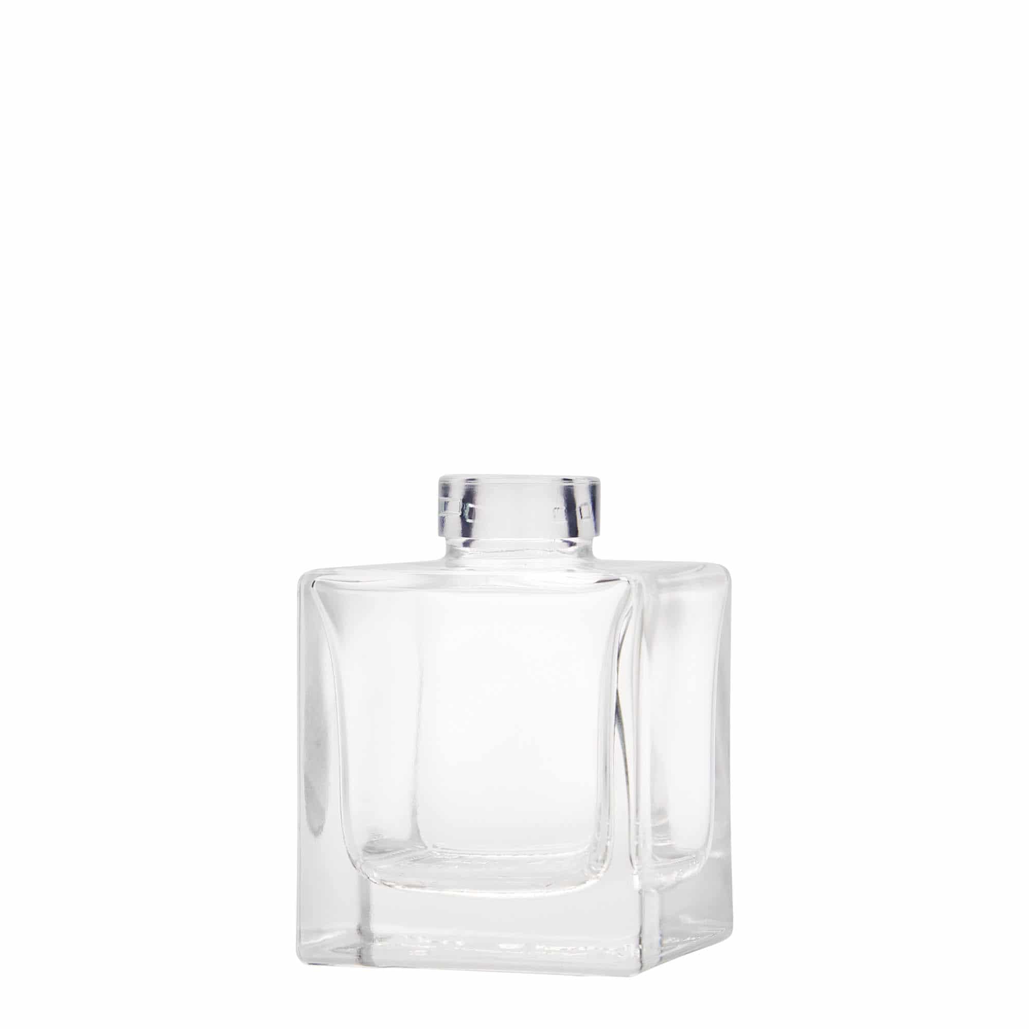 100 ml staklena flaša 'Cube', kvadratna, otvor: čep