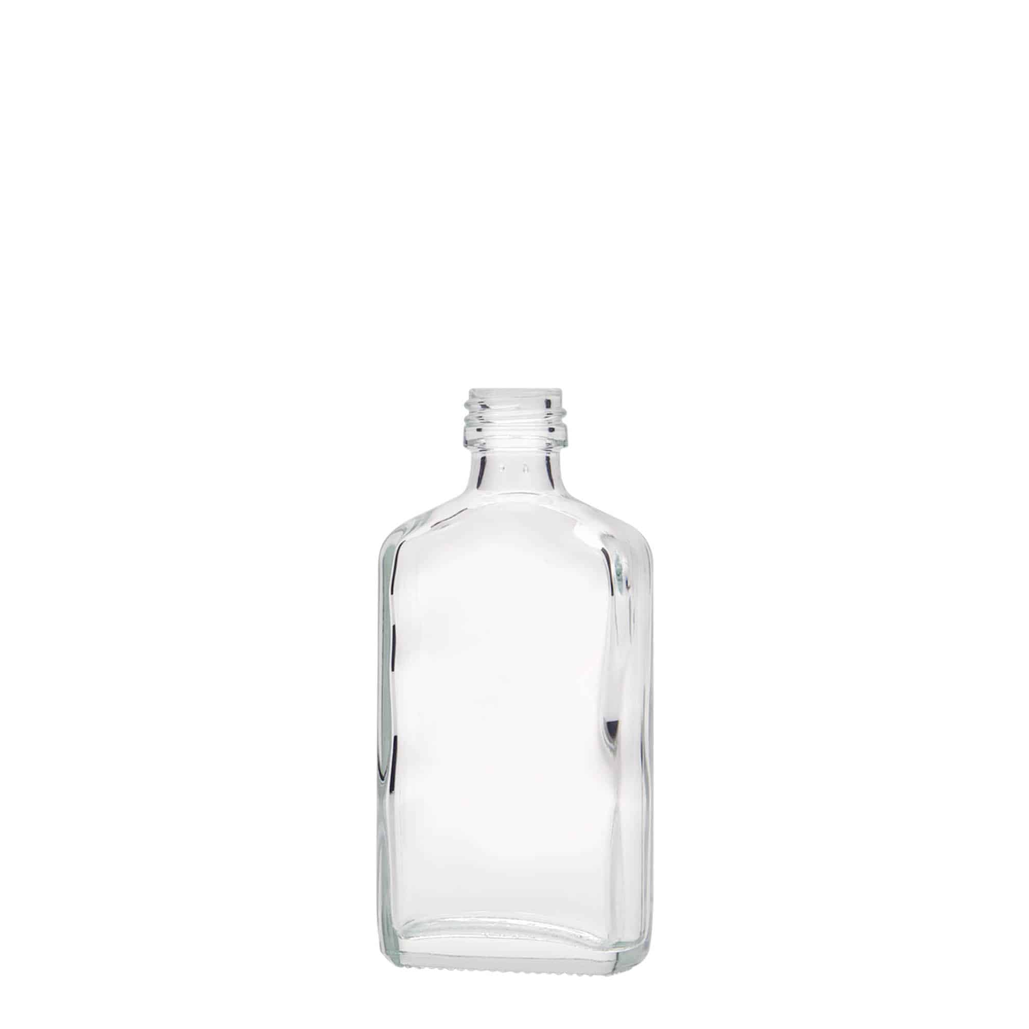Džepna boca od 50 ml, pravougaona, staklo, otvor: PP 18
